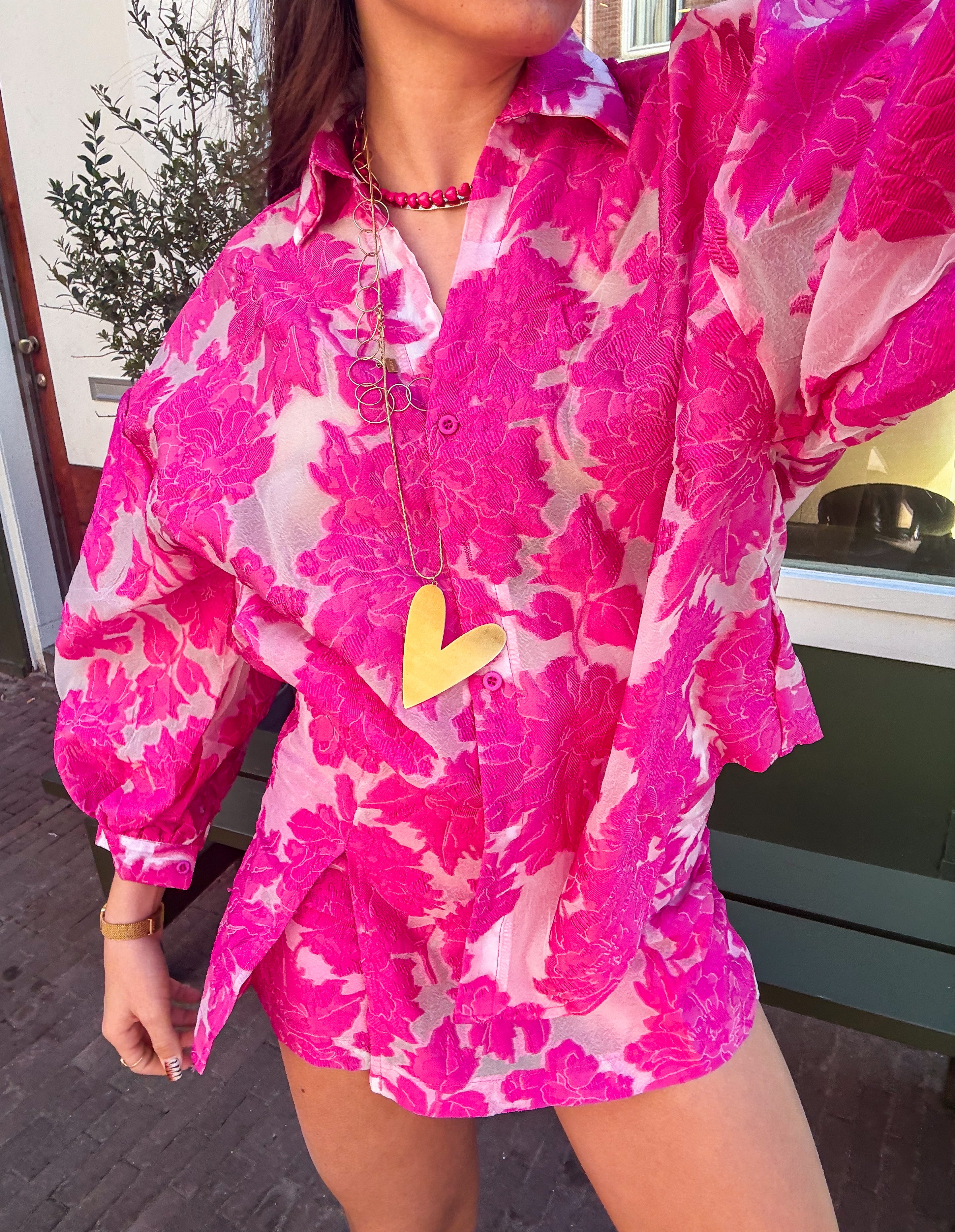 Lauren Blouse Pink Flower