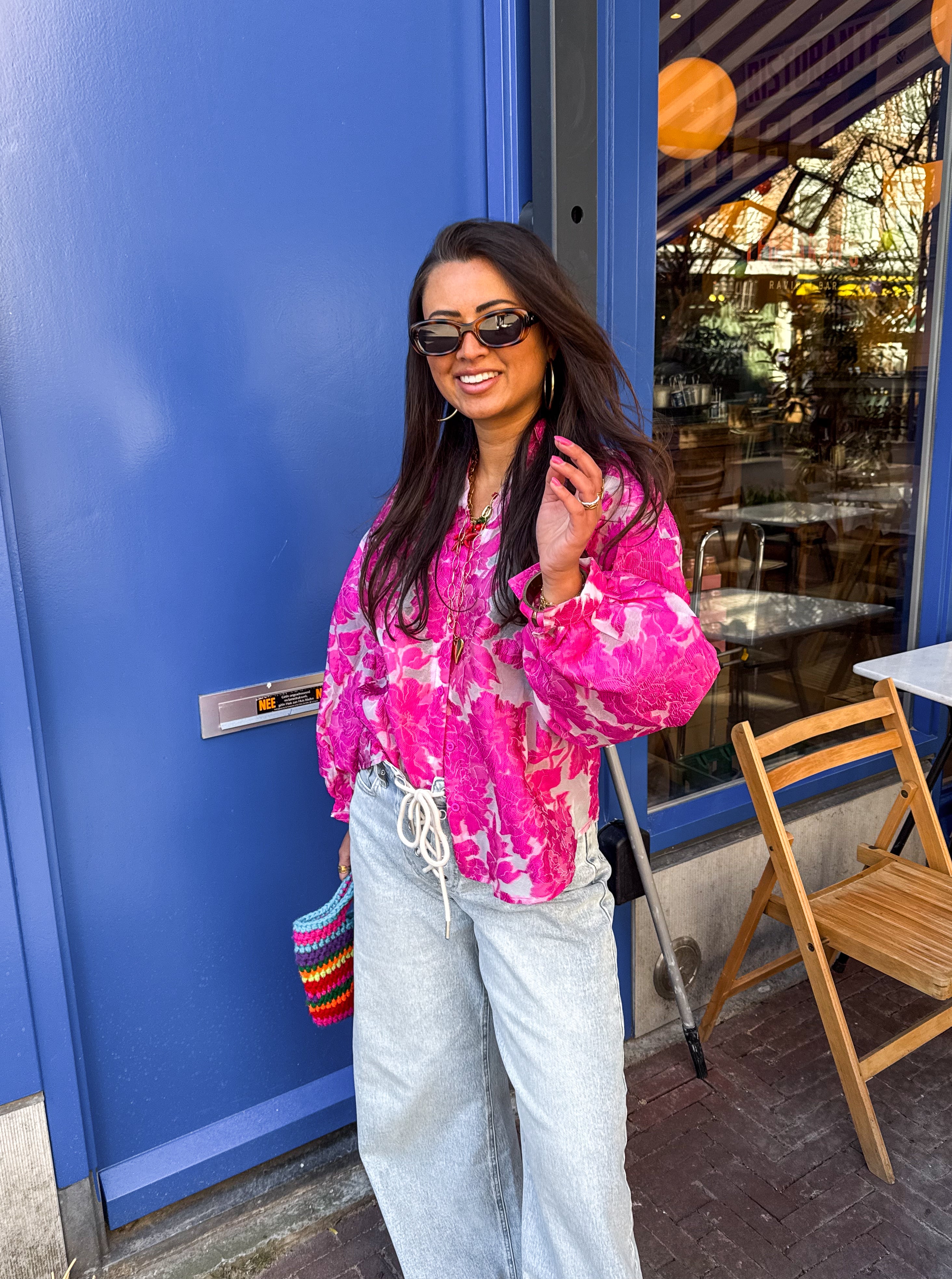 Lauren Blouse Pink Flower