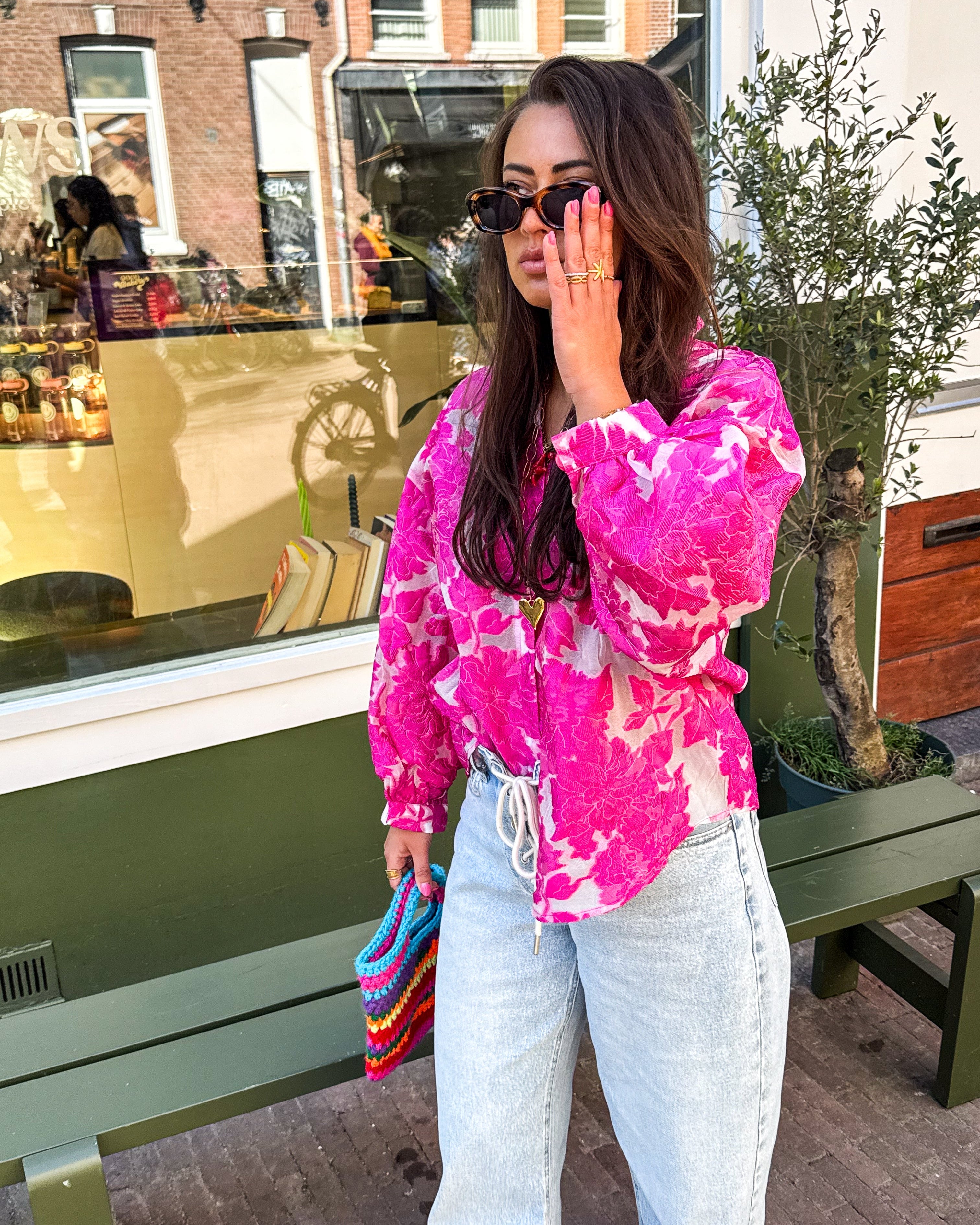 Lauren Blouse Pink Flower