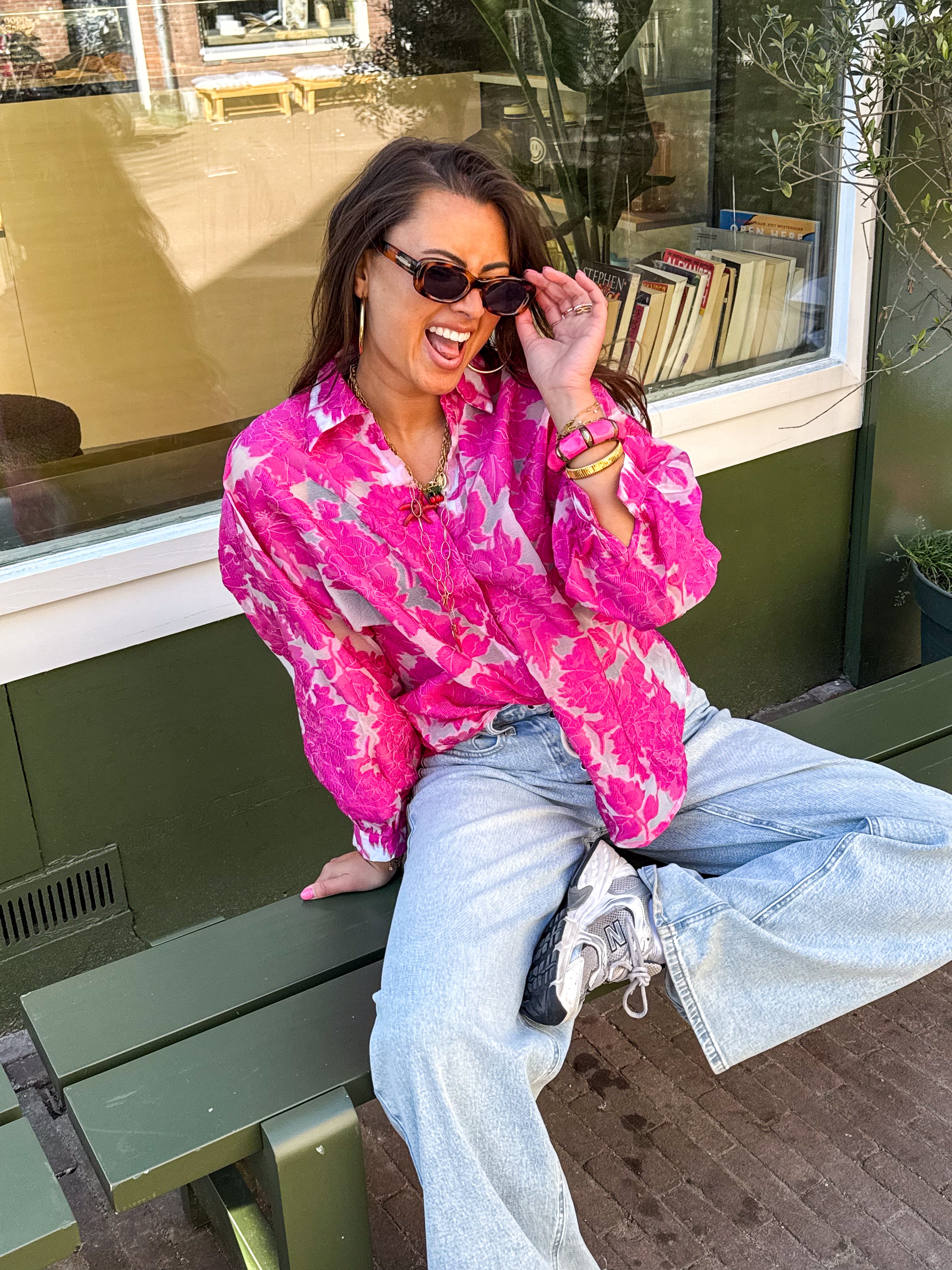 Lauren Blouse Pink Flower