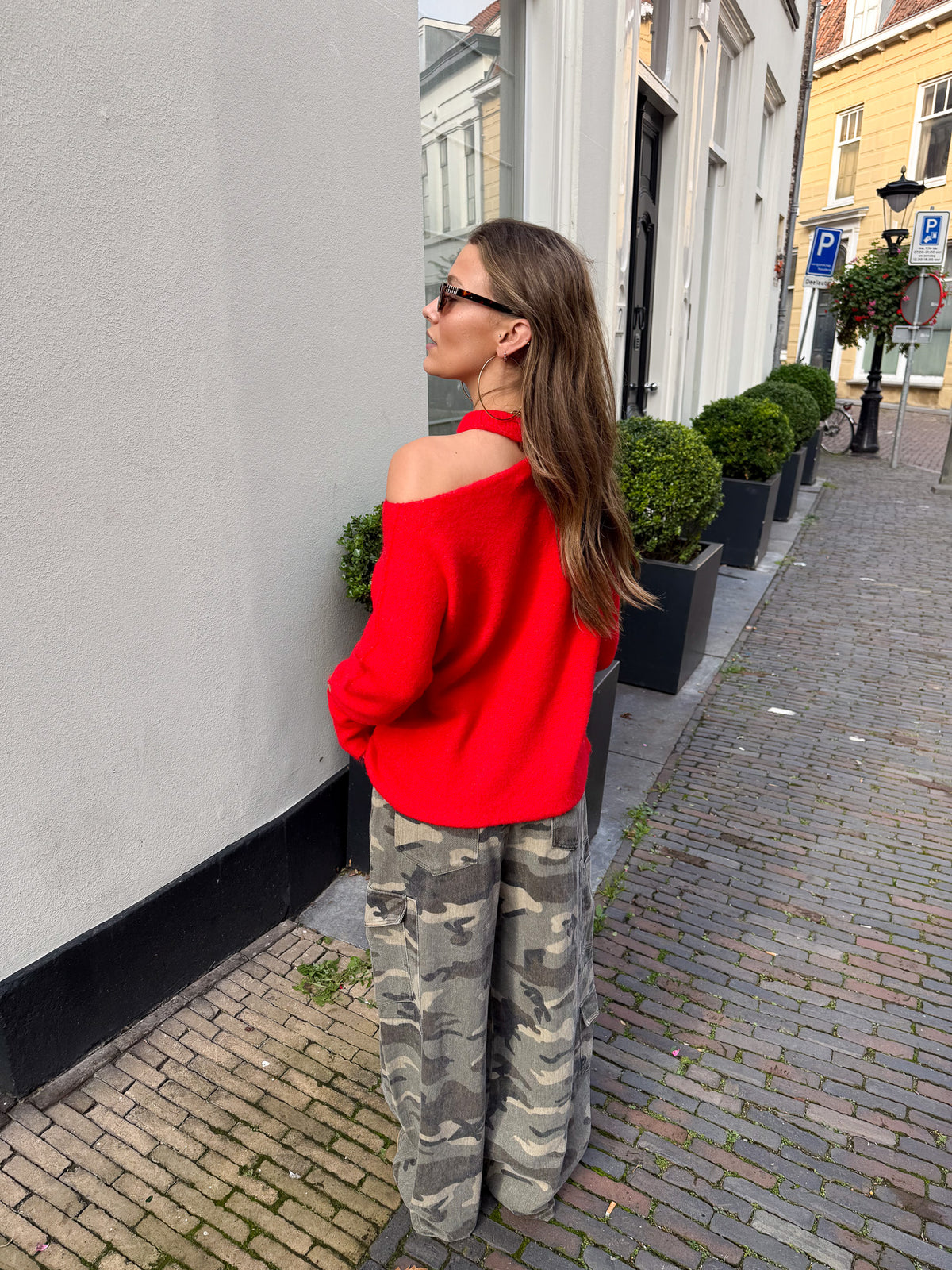Laury Choker Trui | Red