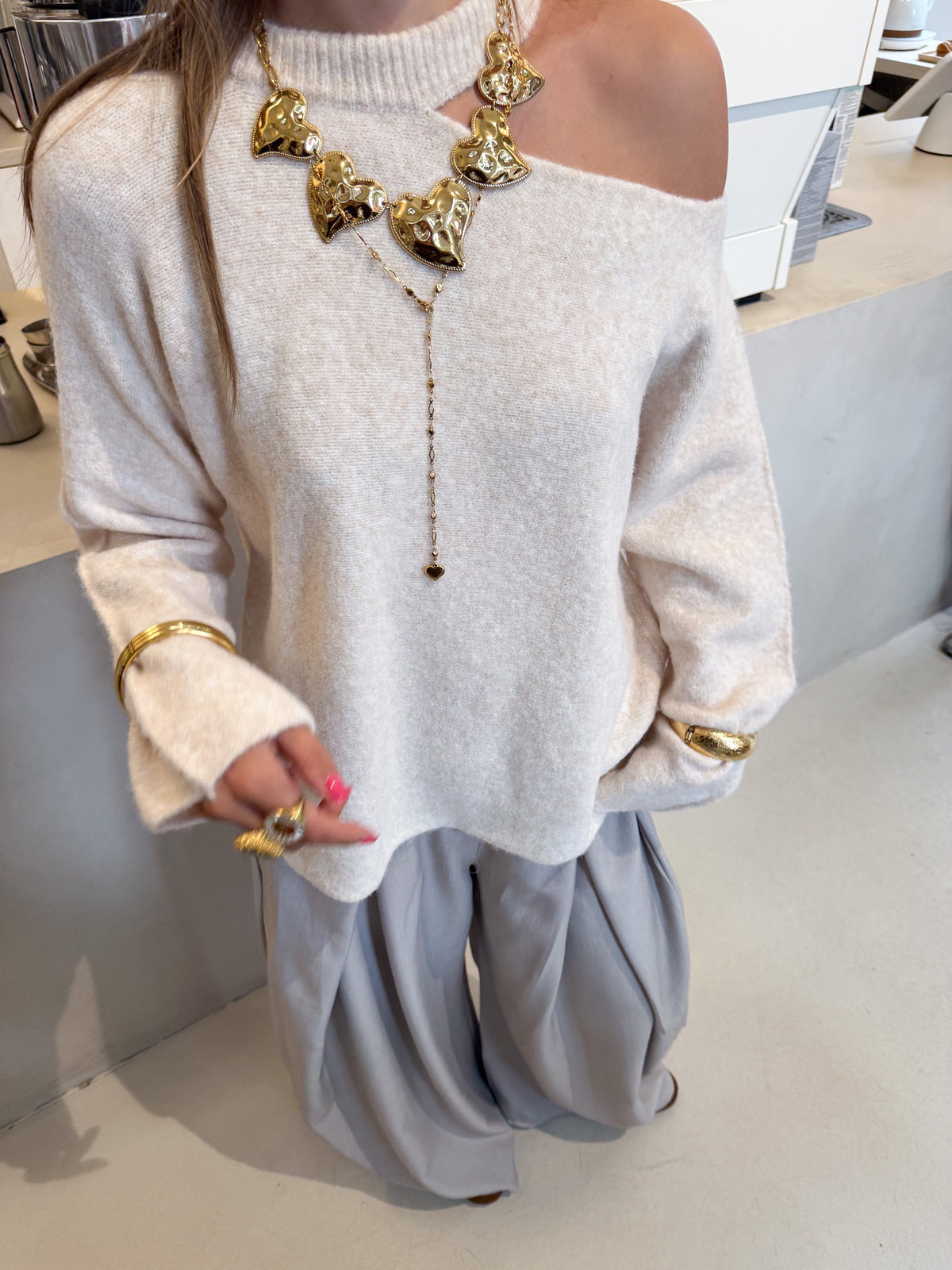 Laury Choker Trui | Off White