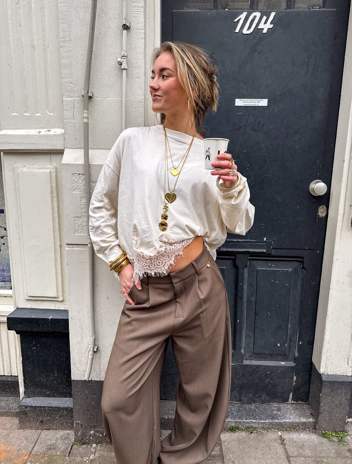 Nina Barrel Pantalon | Khaki