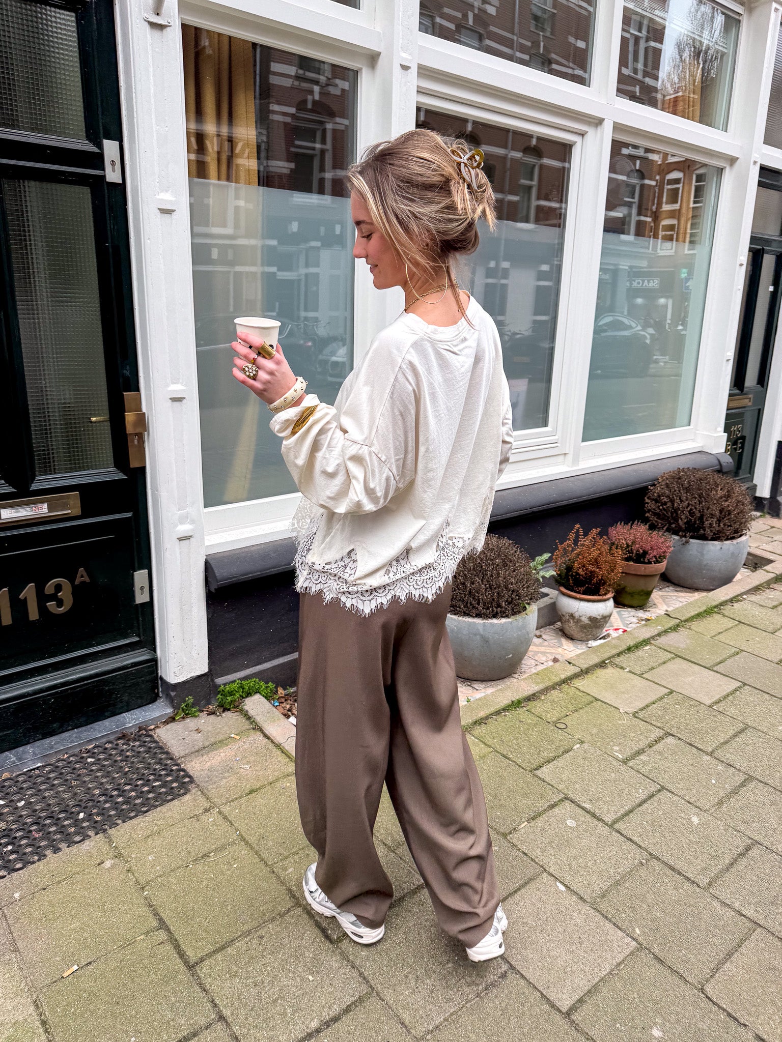 Nina Barrel Pants Khaki