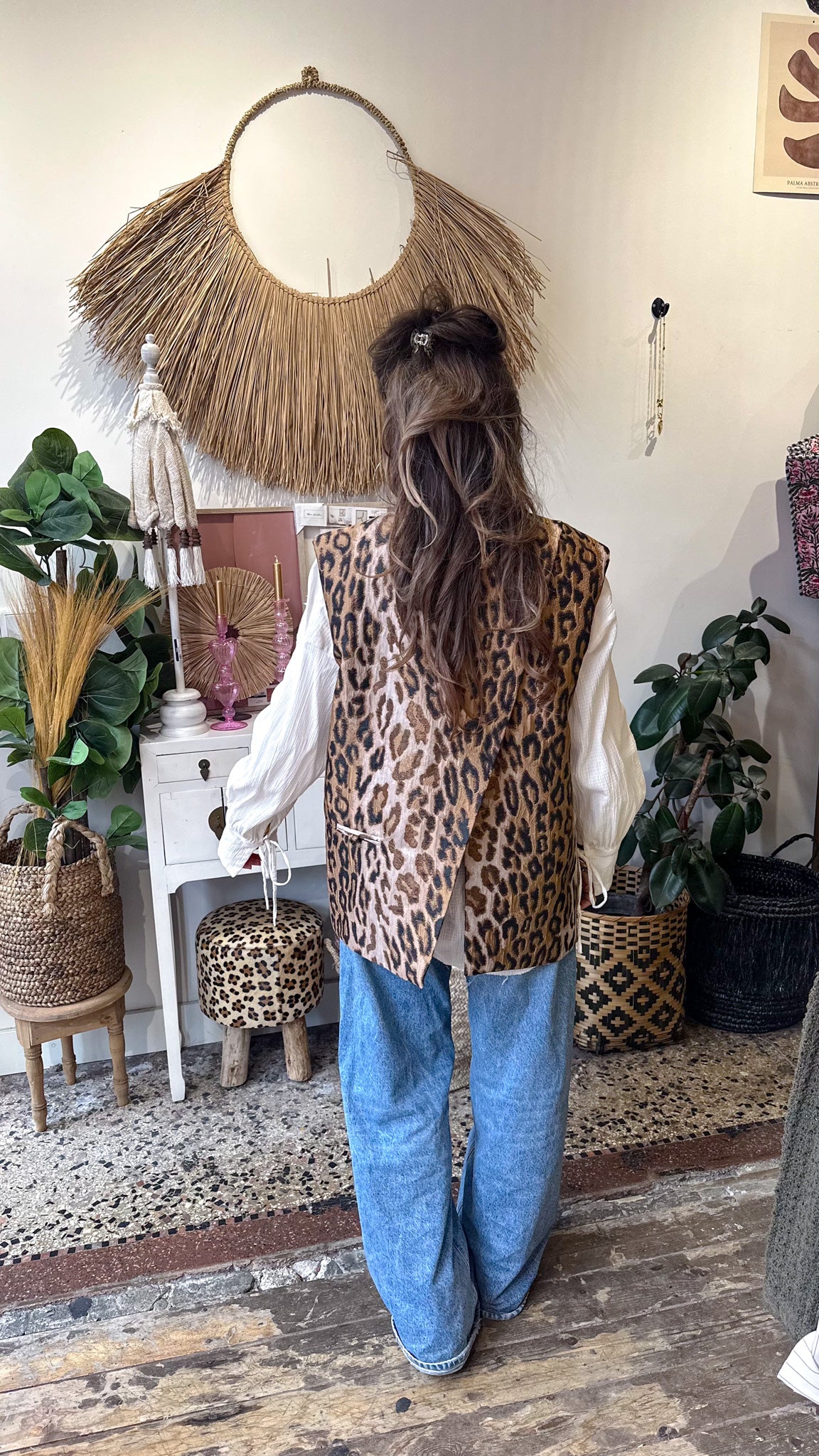 Leopard Gilet Split