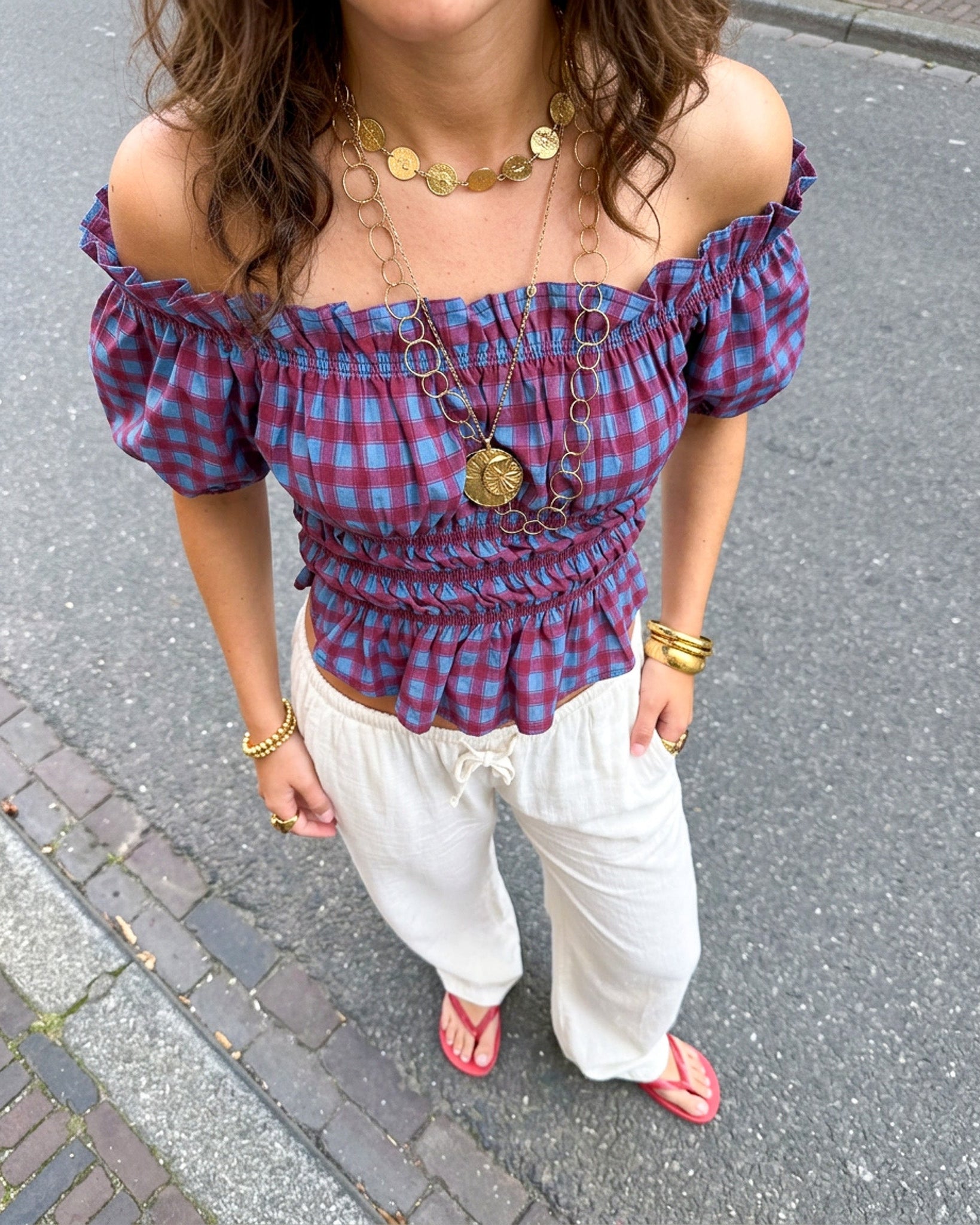Lien Geruite Top