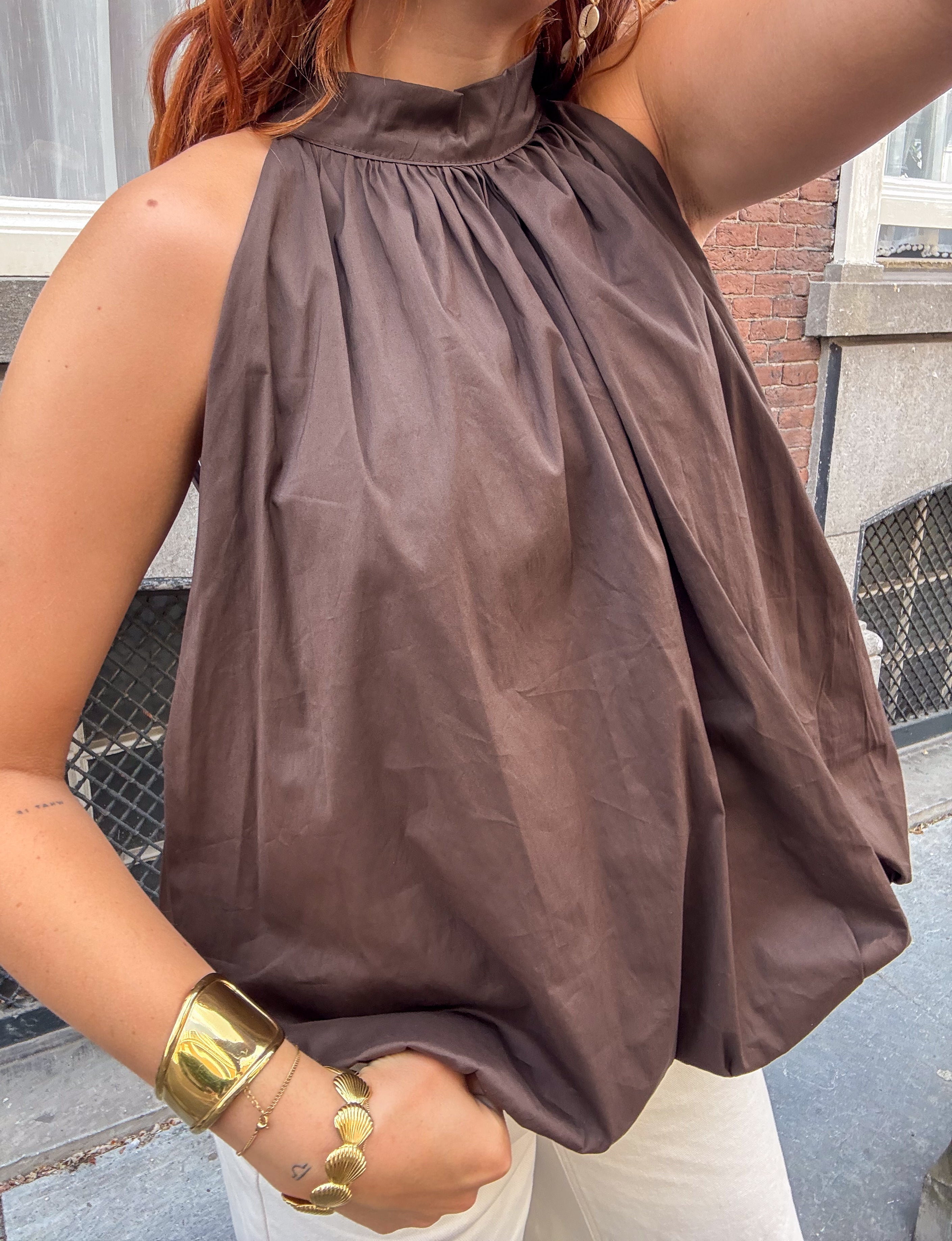Louisa Halter Top Brown