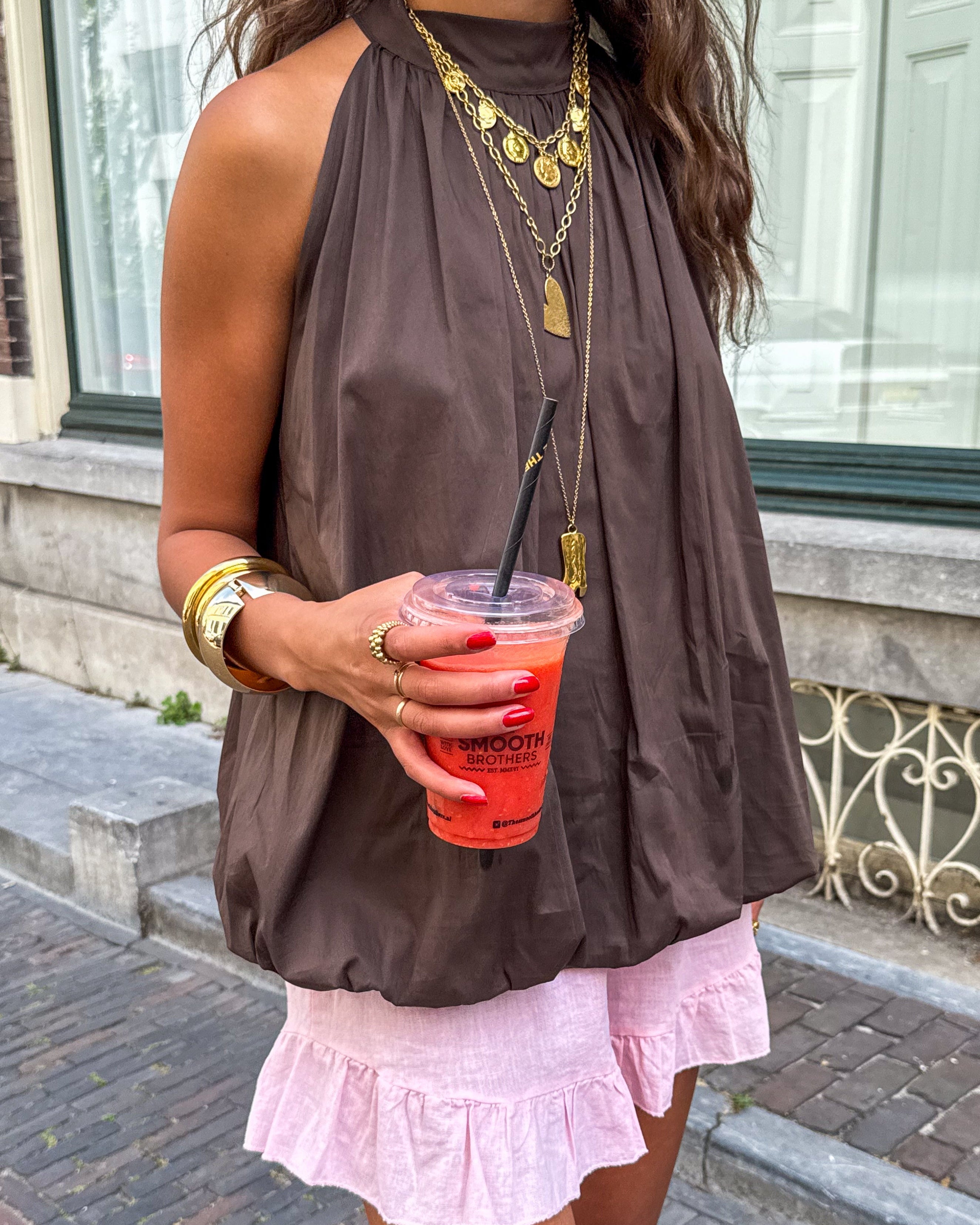 Louisa Halter Top Brown