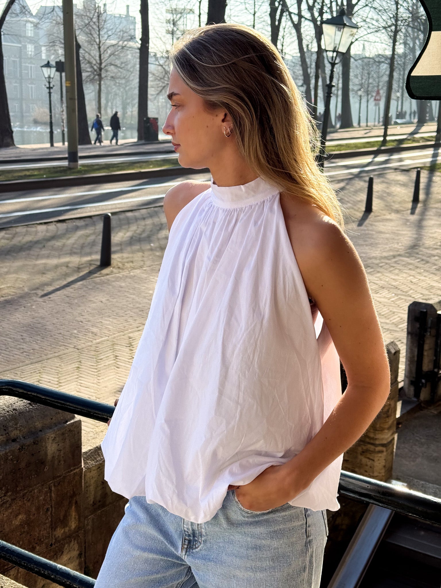 Louisa Halter Top White