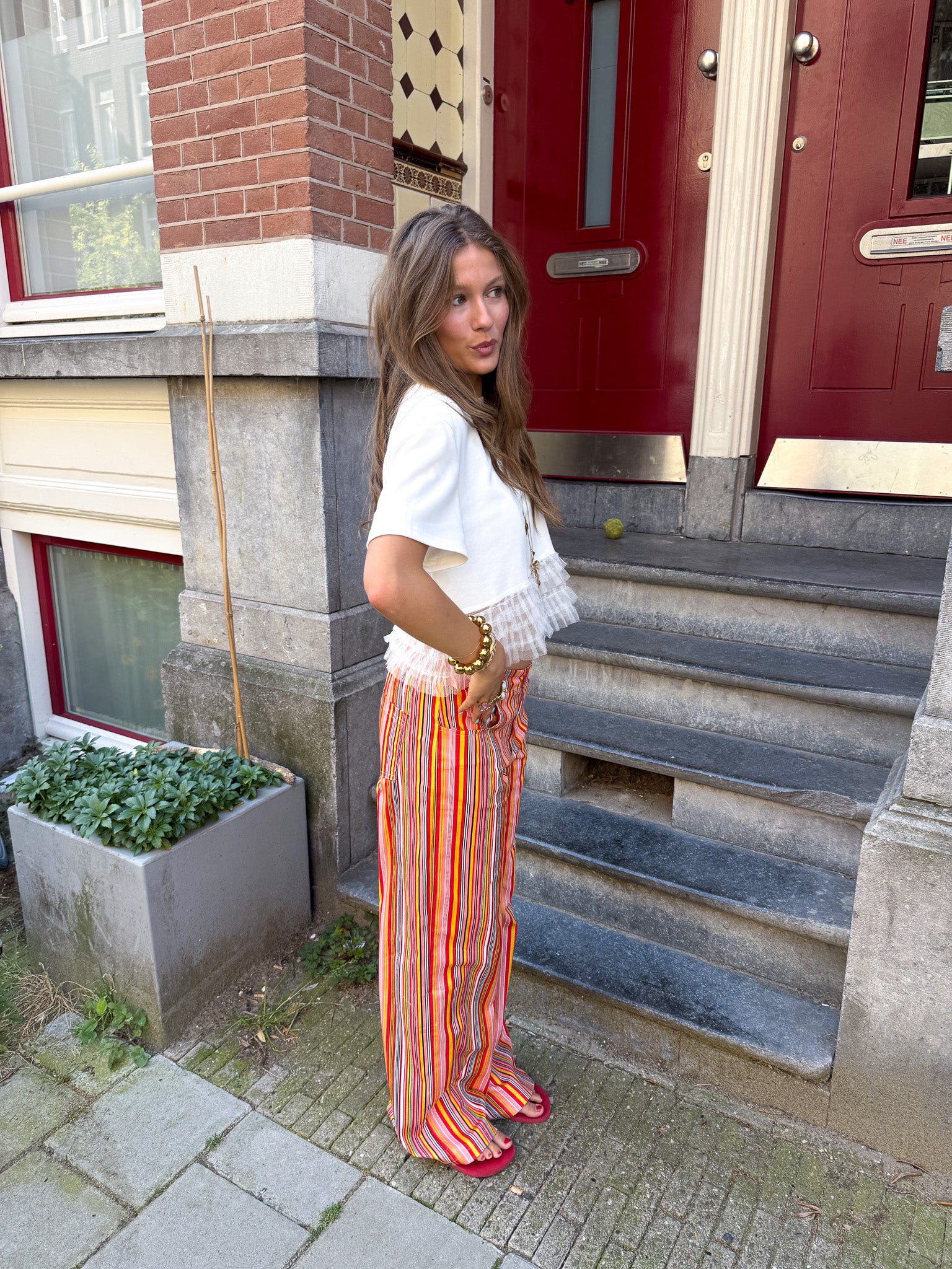 Nonna Gestreepte Pantalon