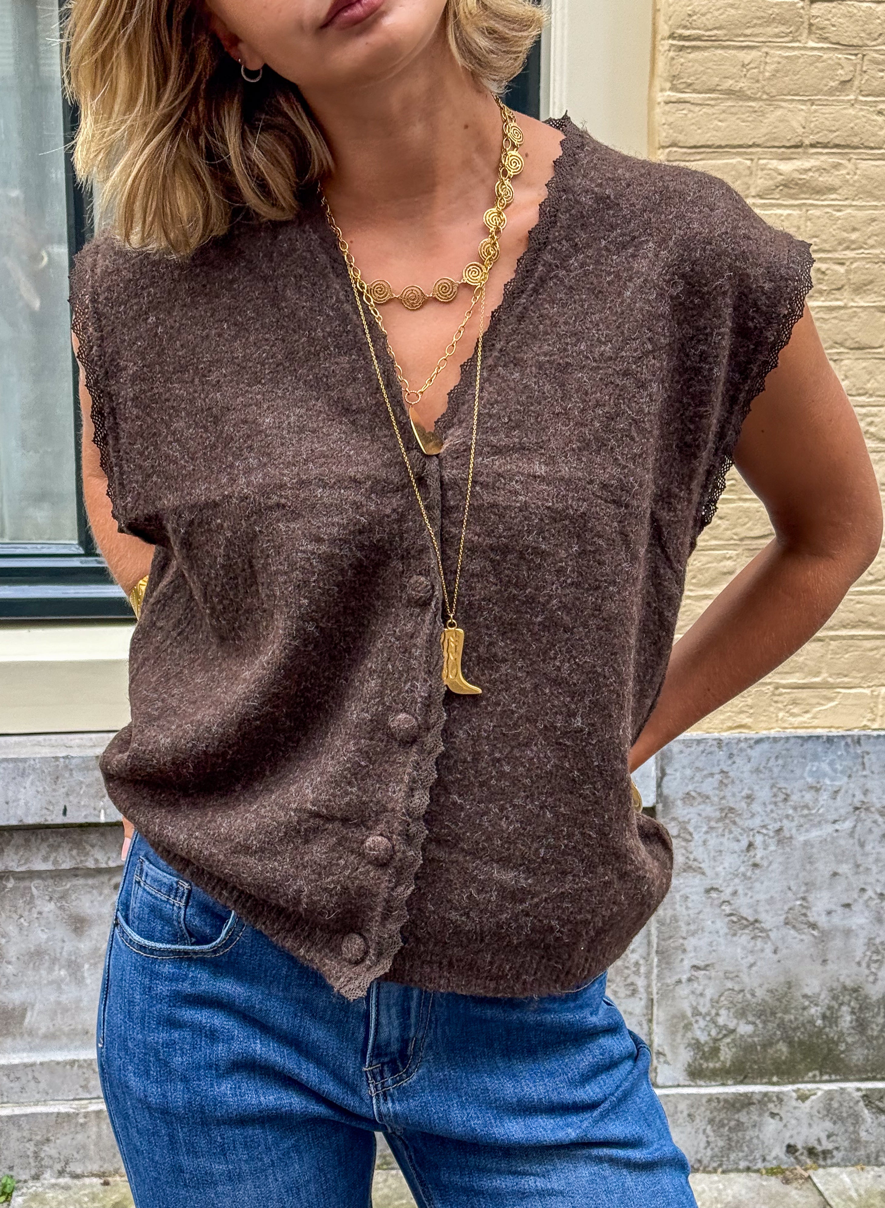 Margaux Vest Brown