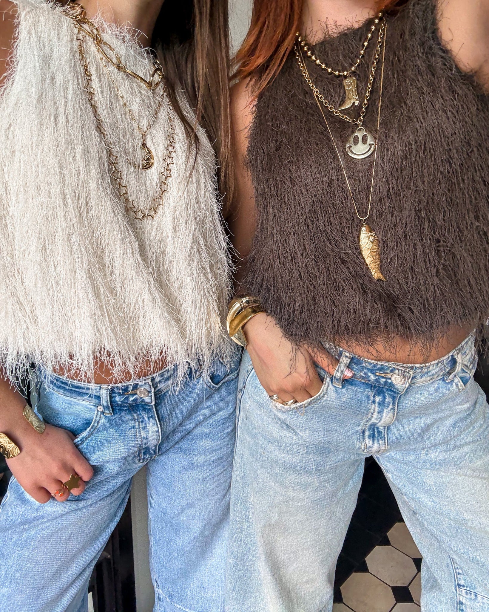 Maryam Fluffy Top Marron