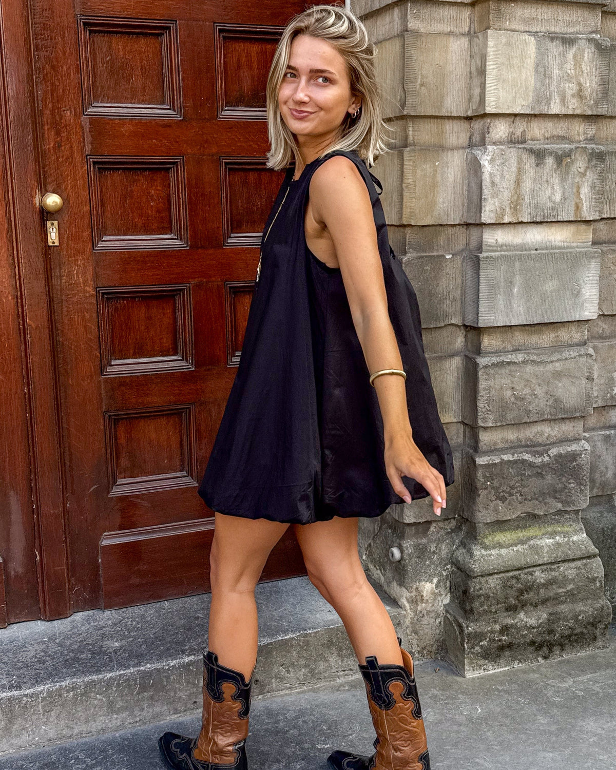 Mary Balloon Jurk | Black