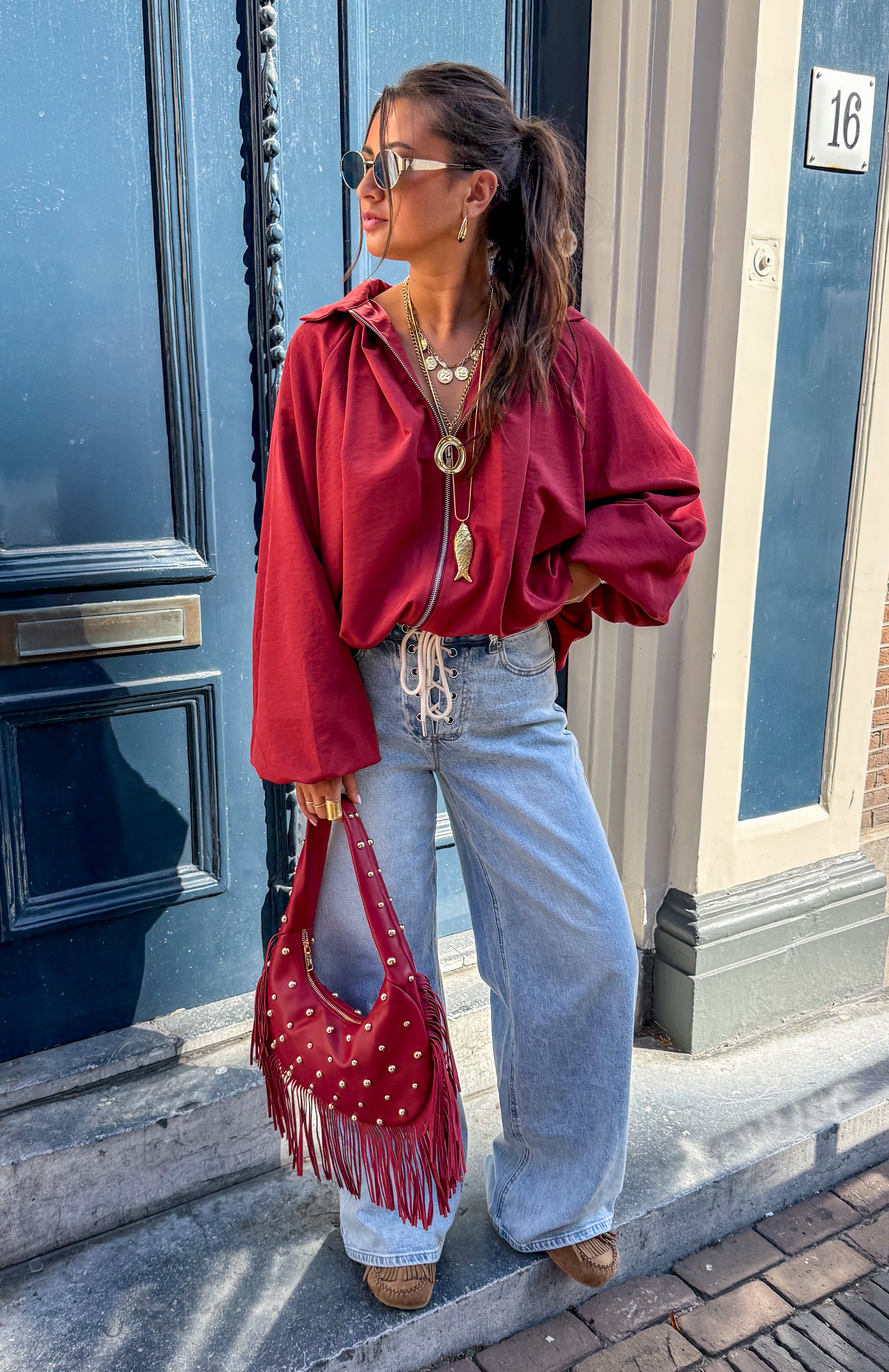 Rope Wide Leg Jeans