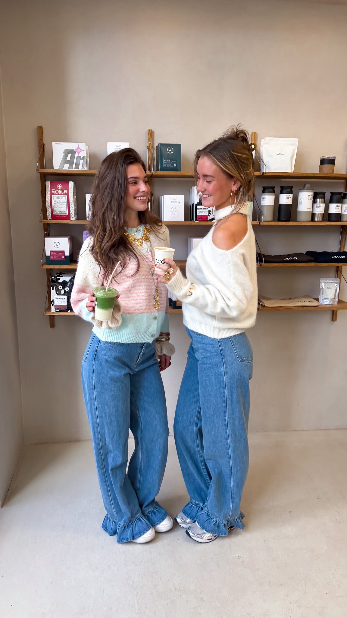 May Straight Leg Ruffle Jeans | Sky Blue