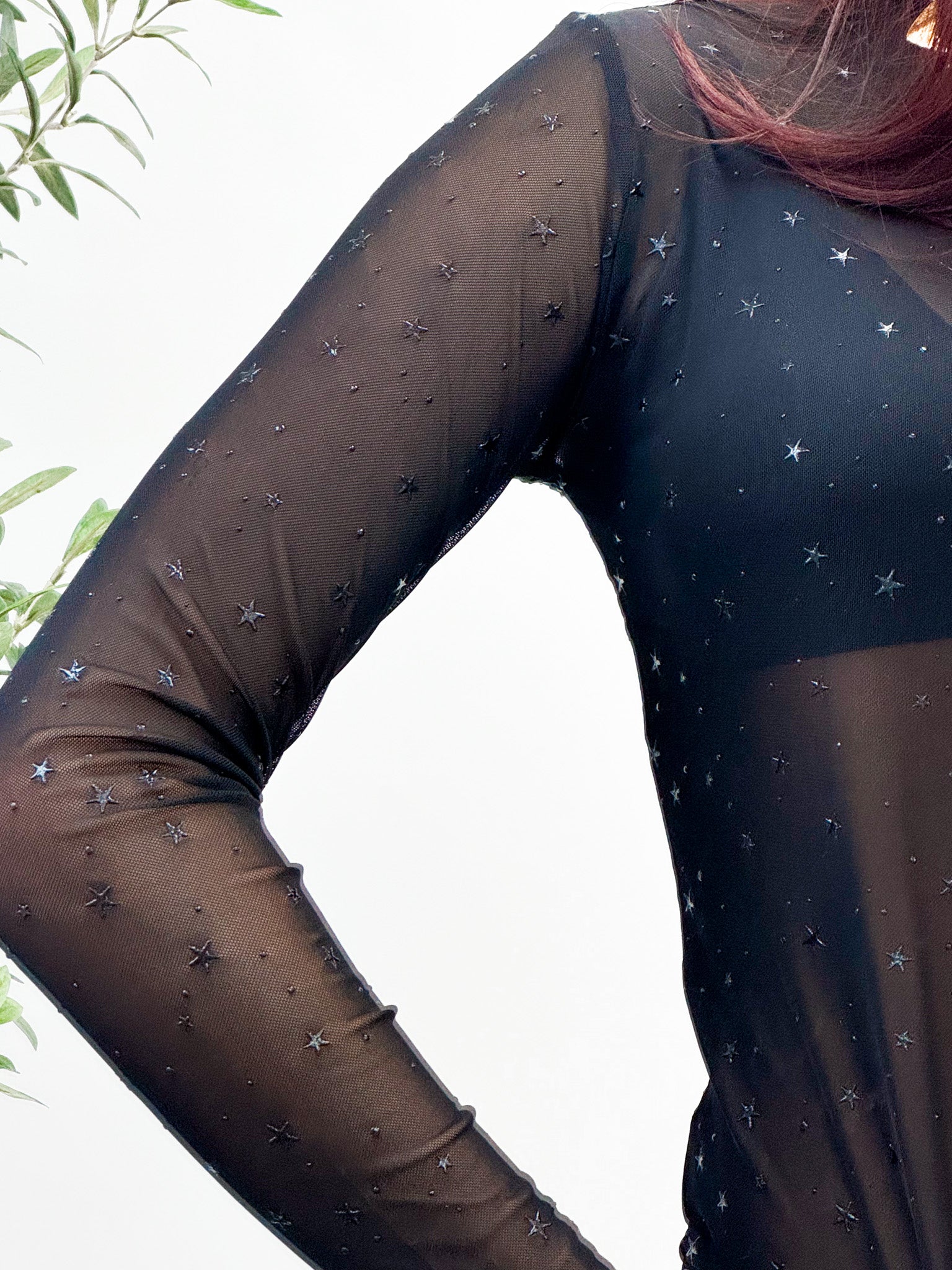 Mesh Top Star Black