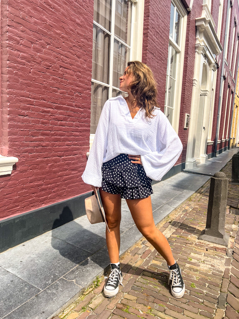 Doutzen Balloon Blouse | Ecru