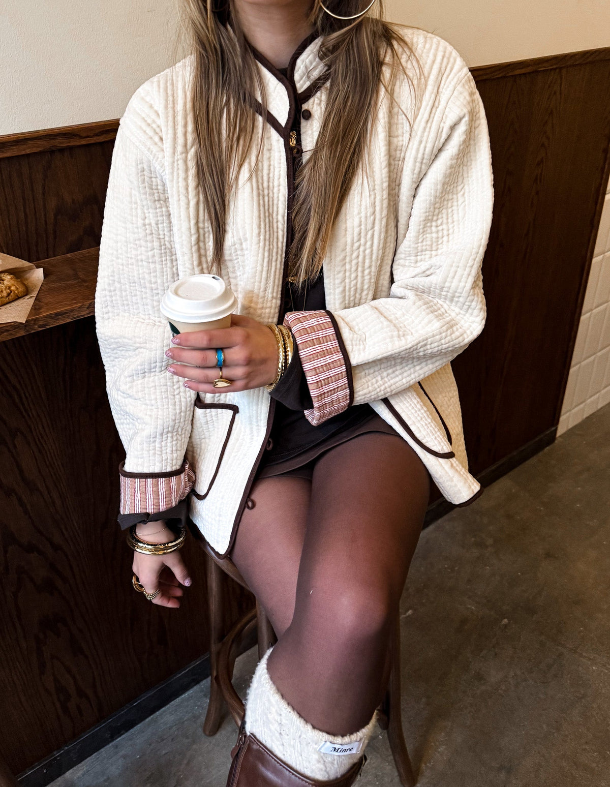 Micky Velvet Jacket | Creme