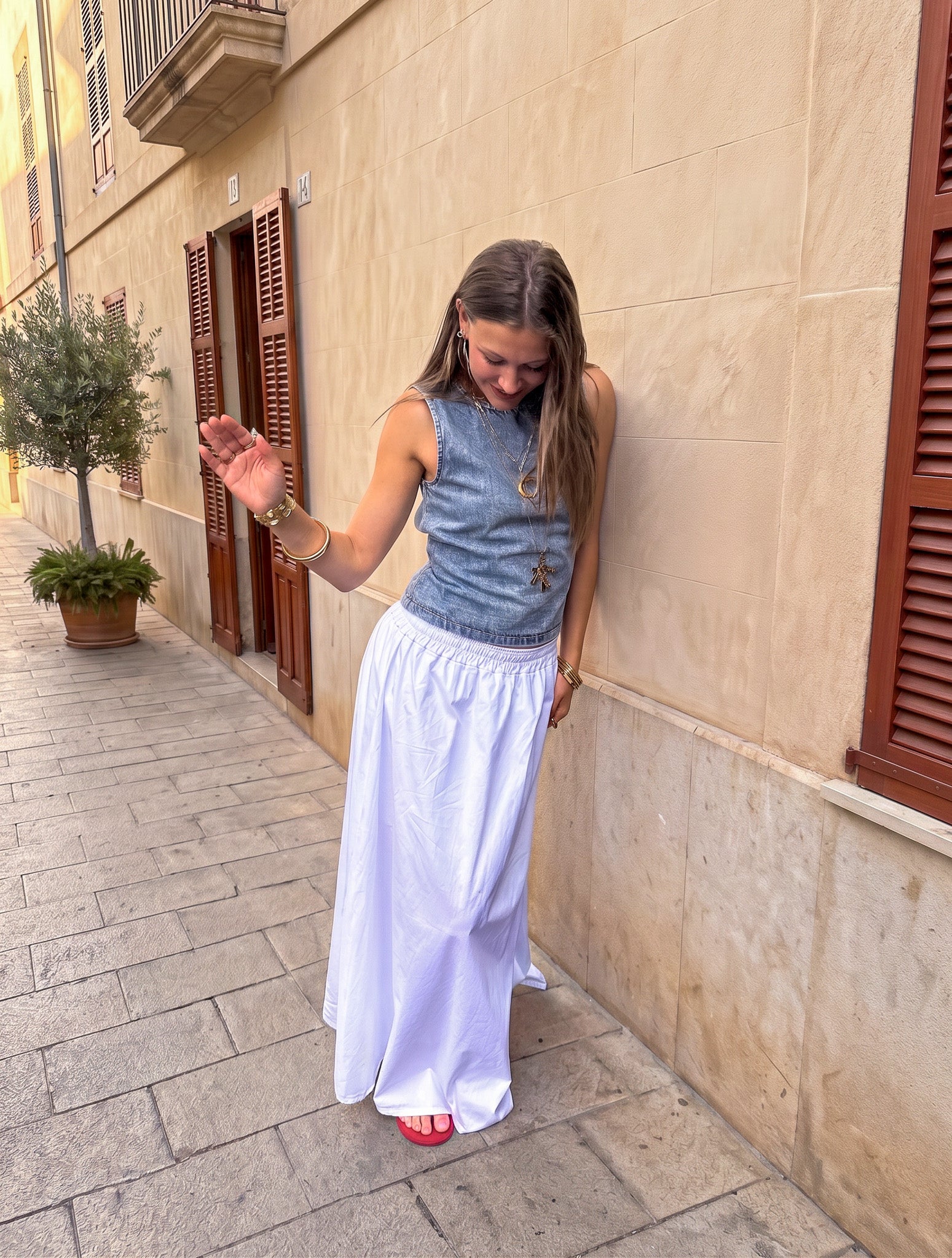Millie Denim Top