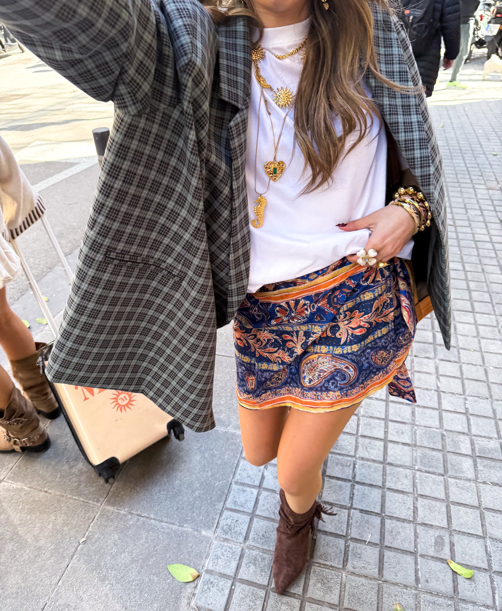 Ravi Wrap Skirt Blue