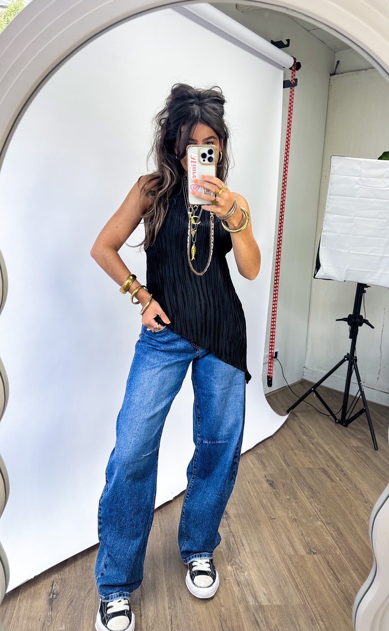 Baggy Balloon Fit Jeans Vintage Blue