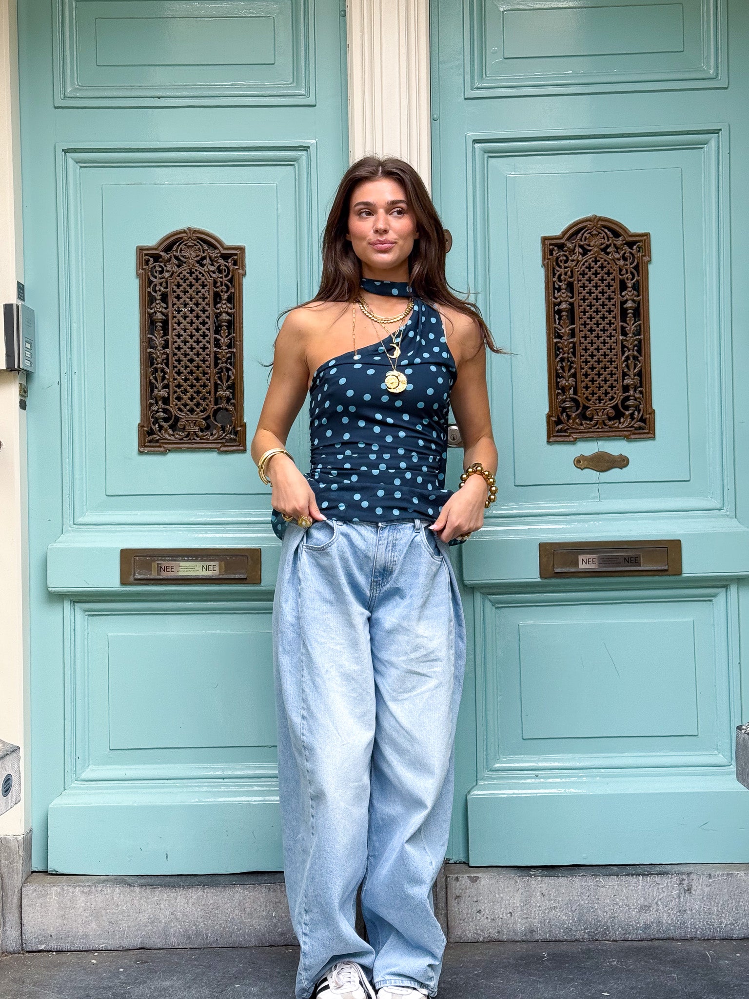 Misha Stippen Top Aqua