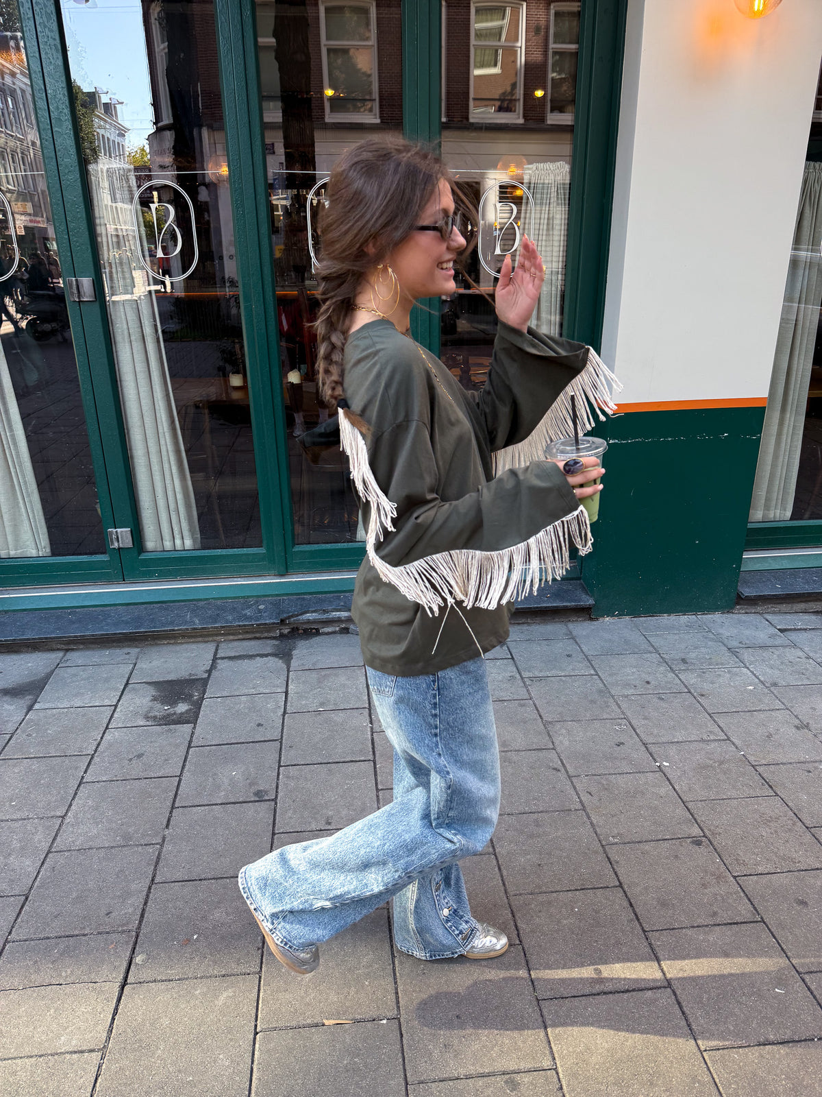 Molly Fringe Longsleeve | Army
