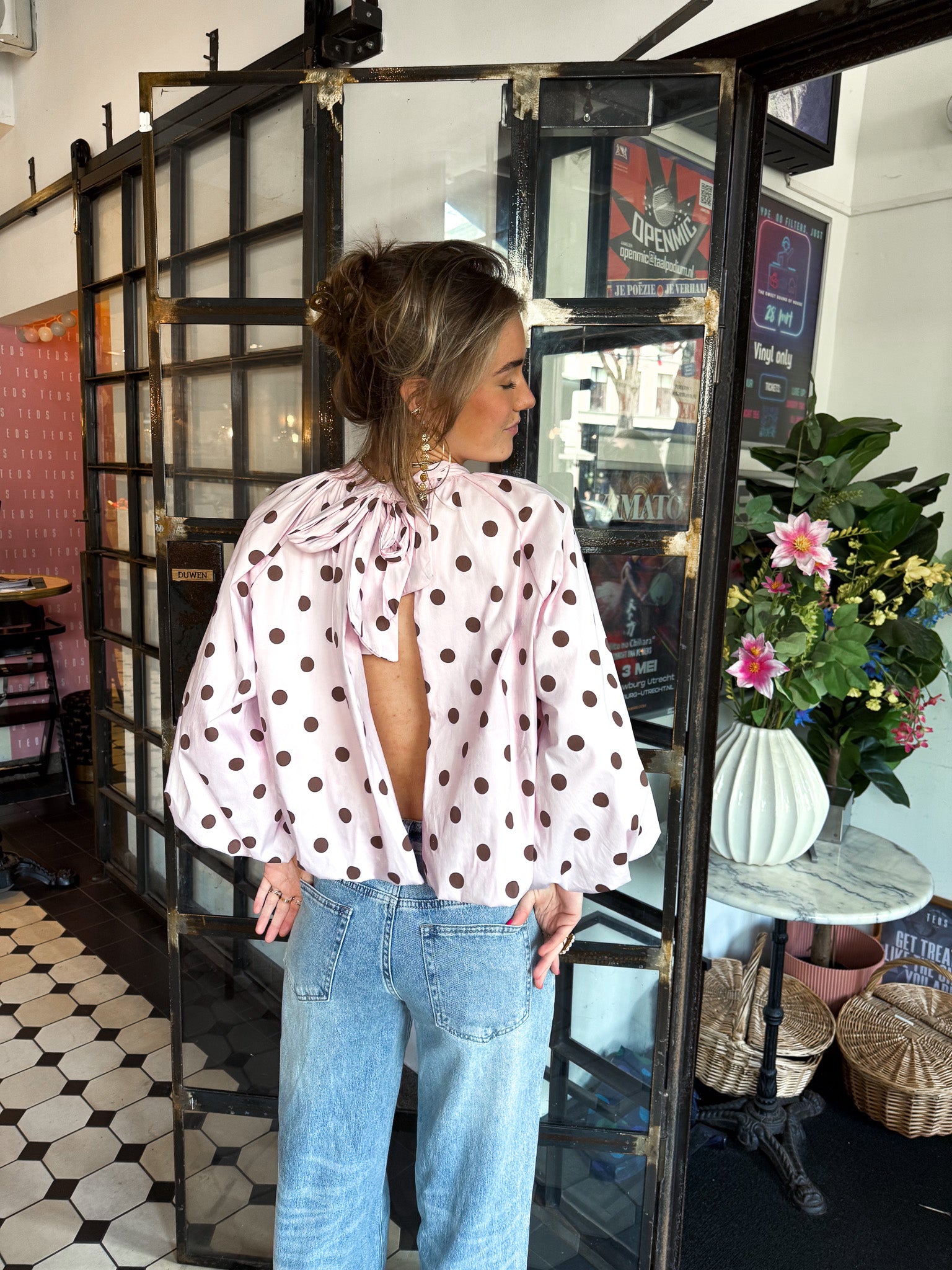 Mona Stippen Top Rose
