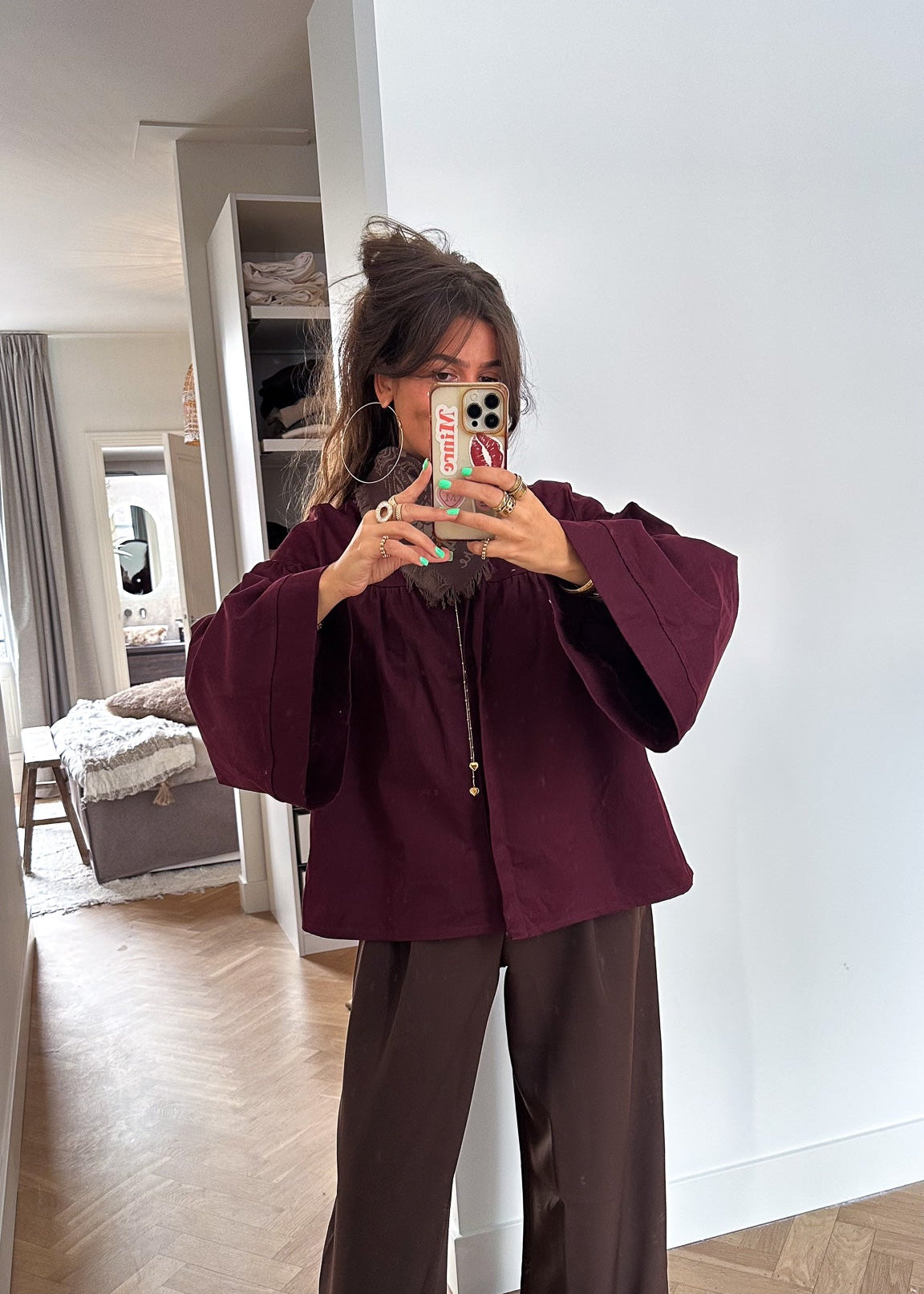 Moos Blouse Jacket Bordeaux