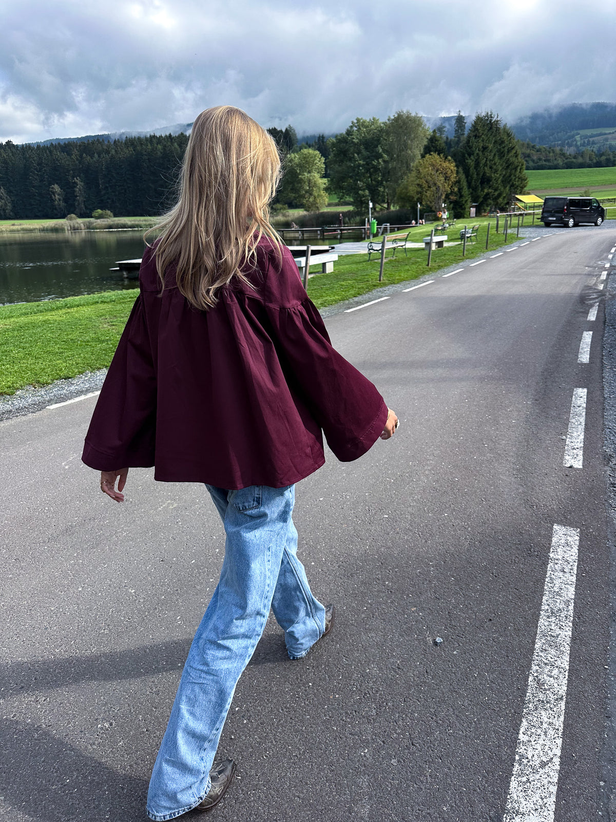 Moos Blouse Jacket Bordeaux