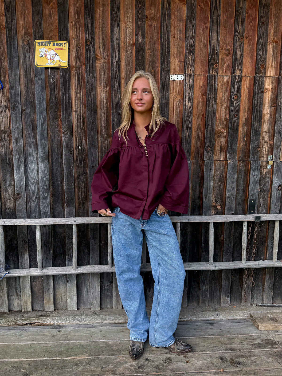 Moos Blouse Jacket Bordeaux