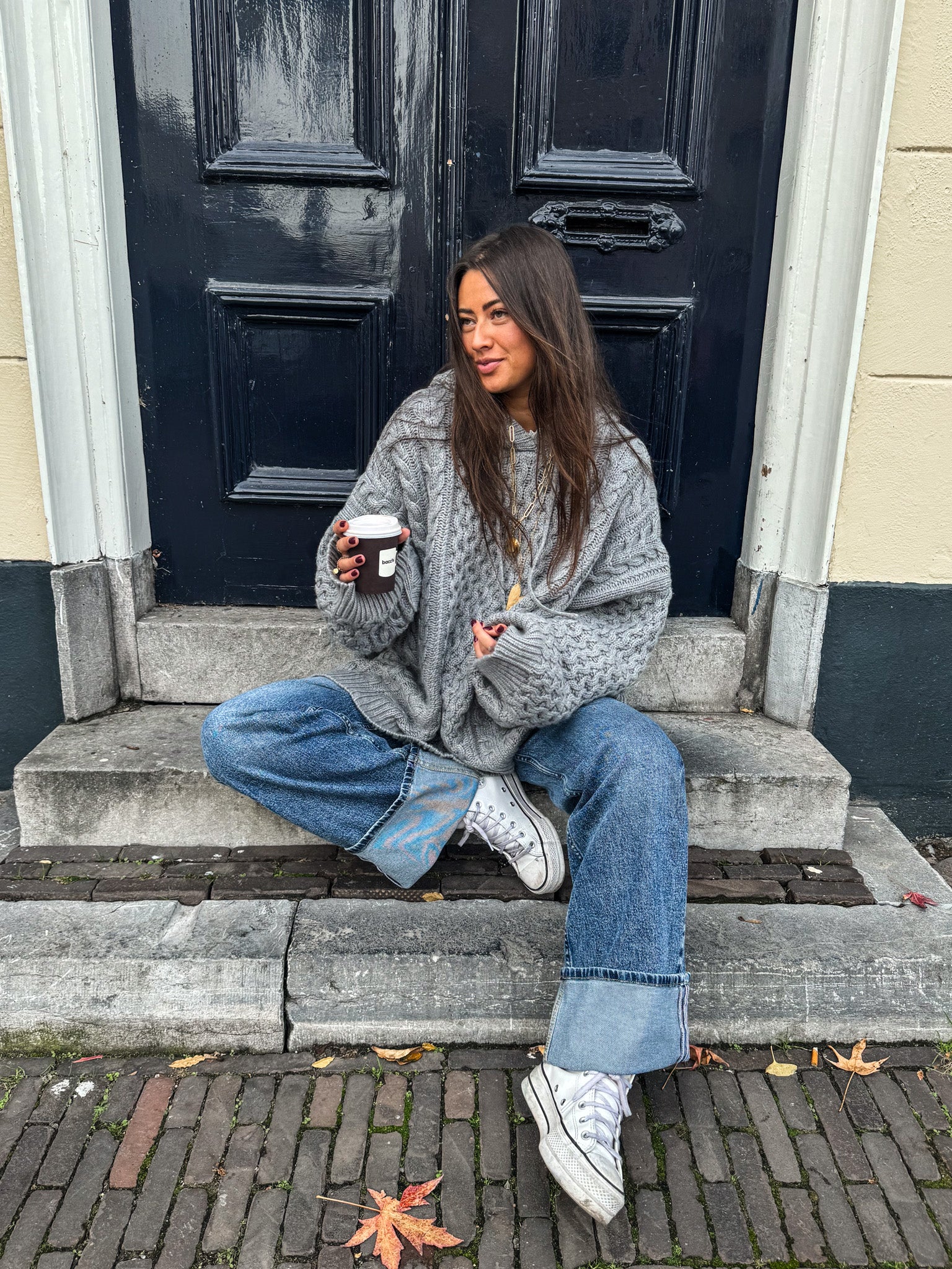 Muse Knitted Hoodie Grey