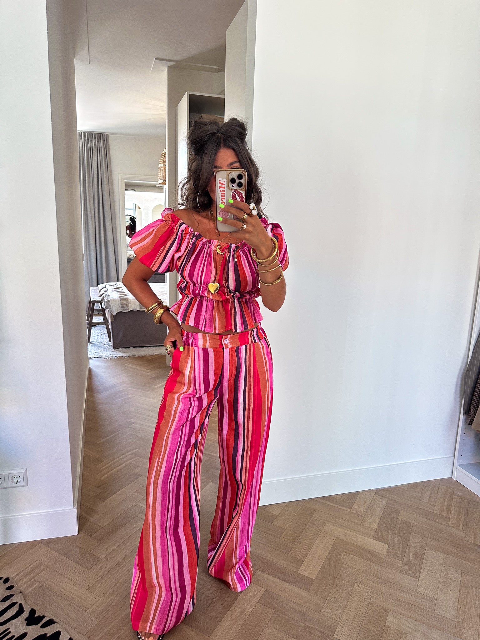 Mylena Striped Set Pink