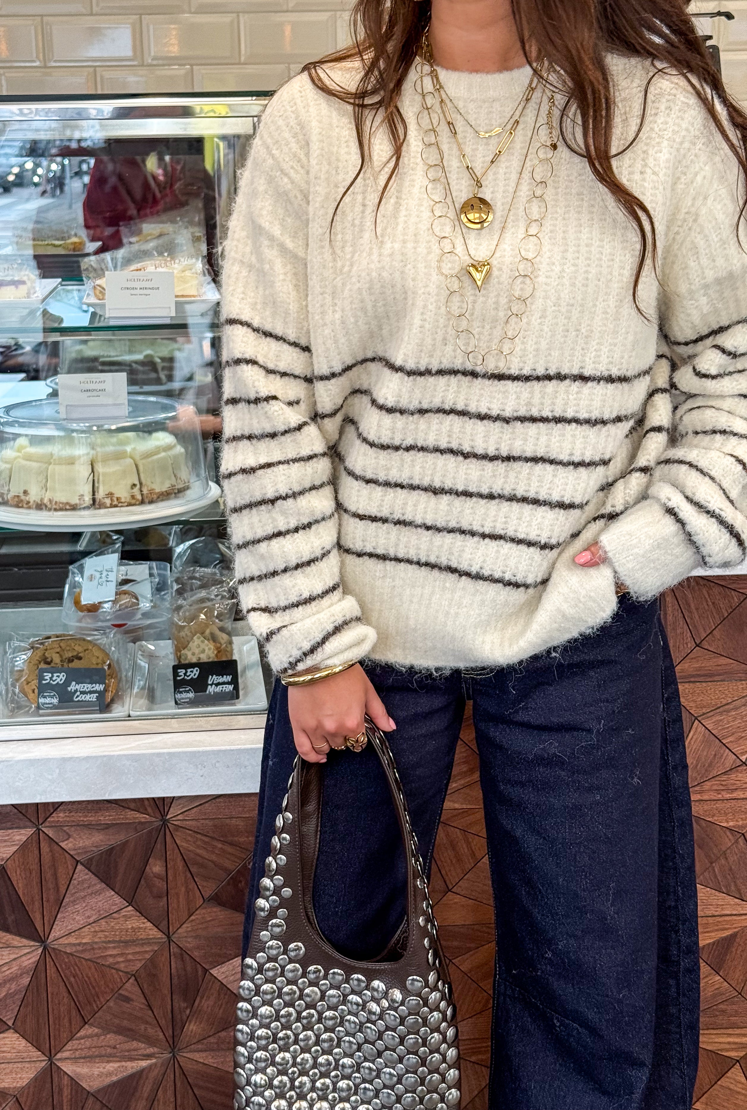 Nienke Sweater Brown Stripe