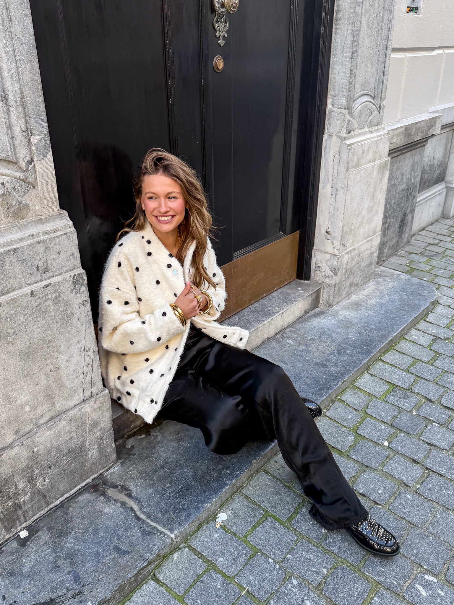 Ollie Dots Jacket White