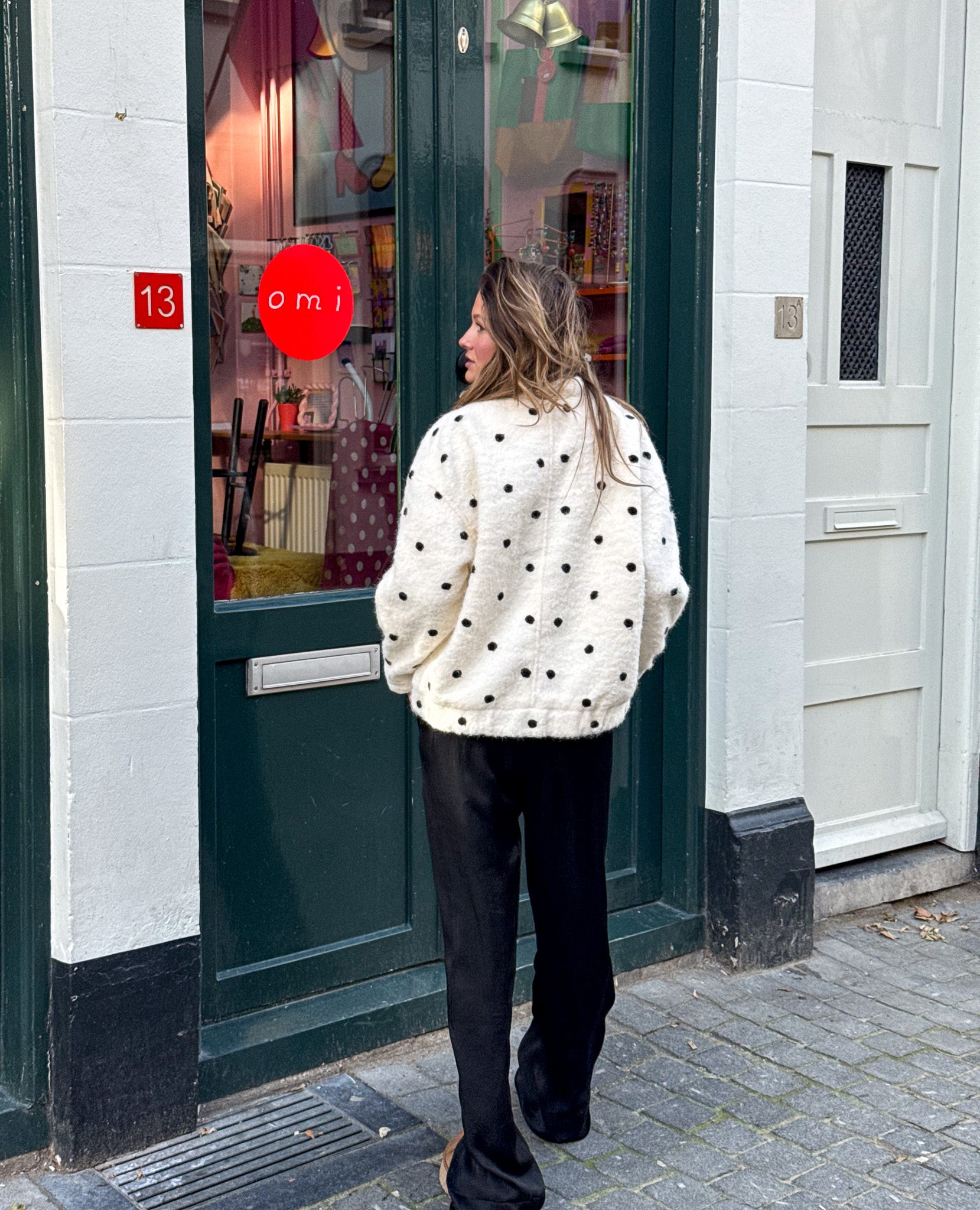 Ollie Dots Jacket White