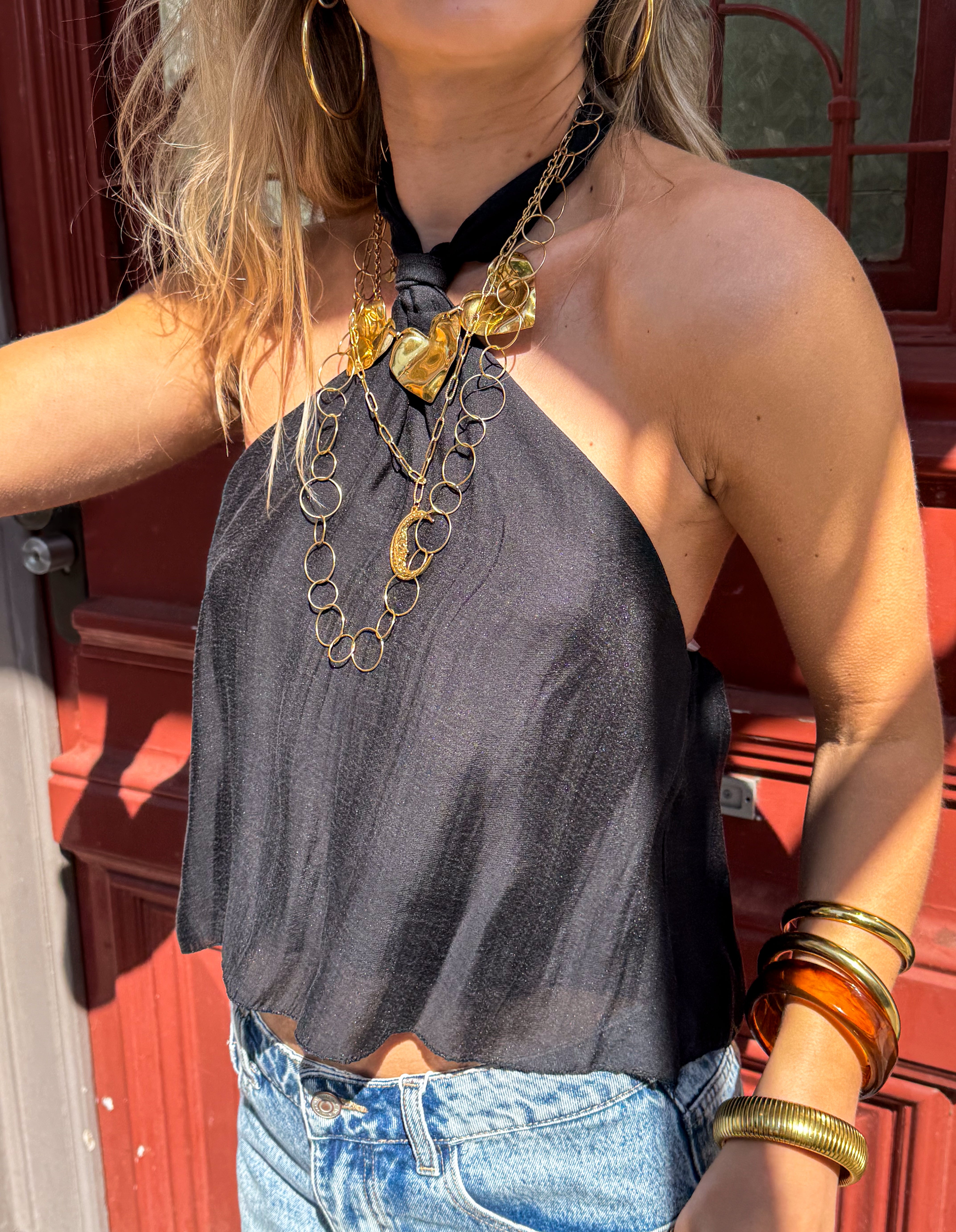 Paola Halter Top Black