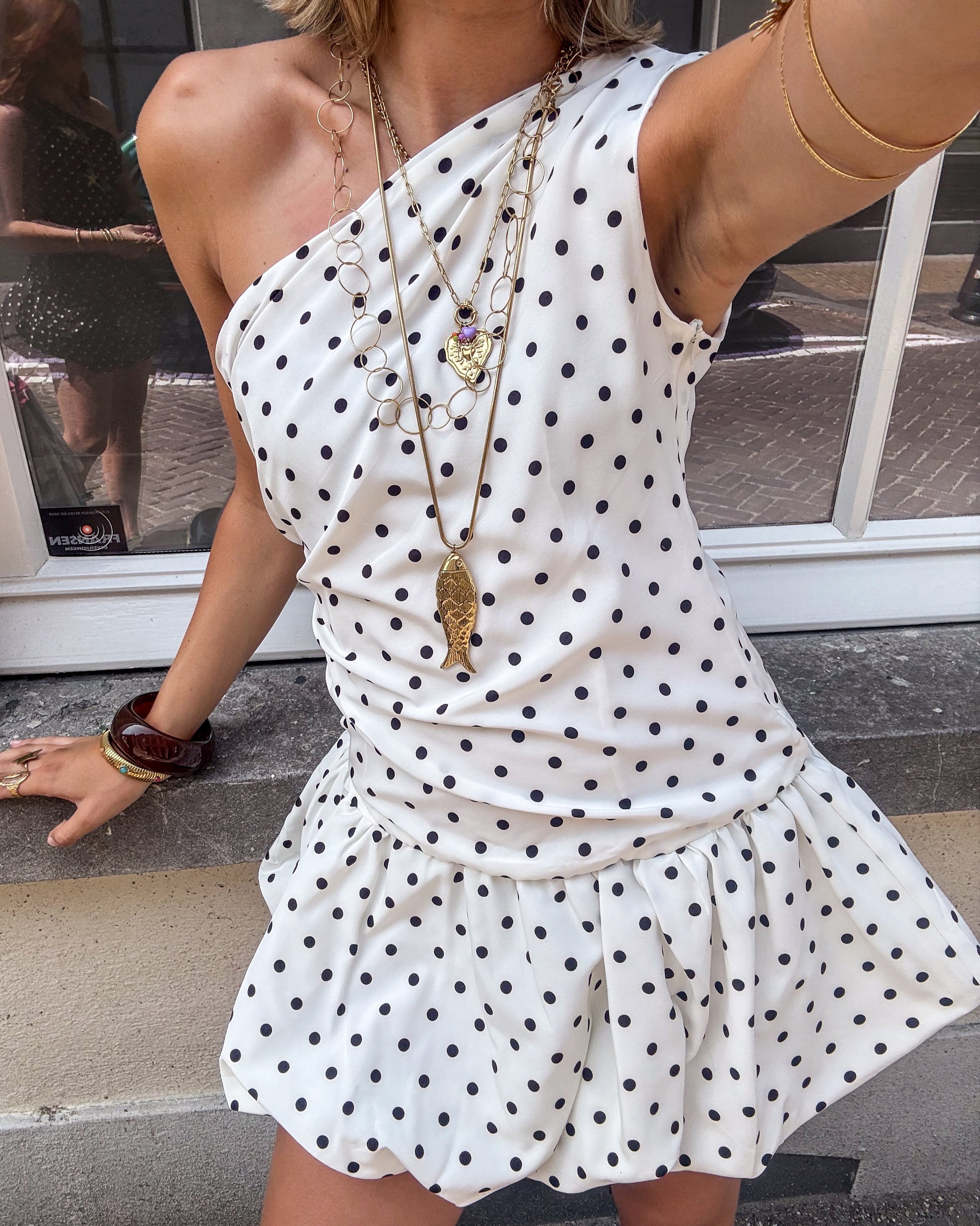 Pien Dots Dress White