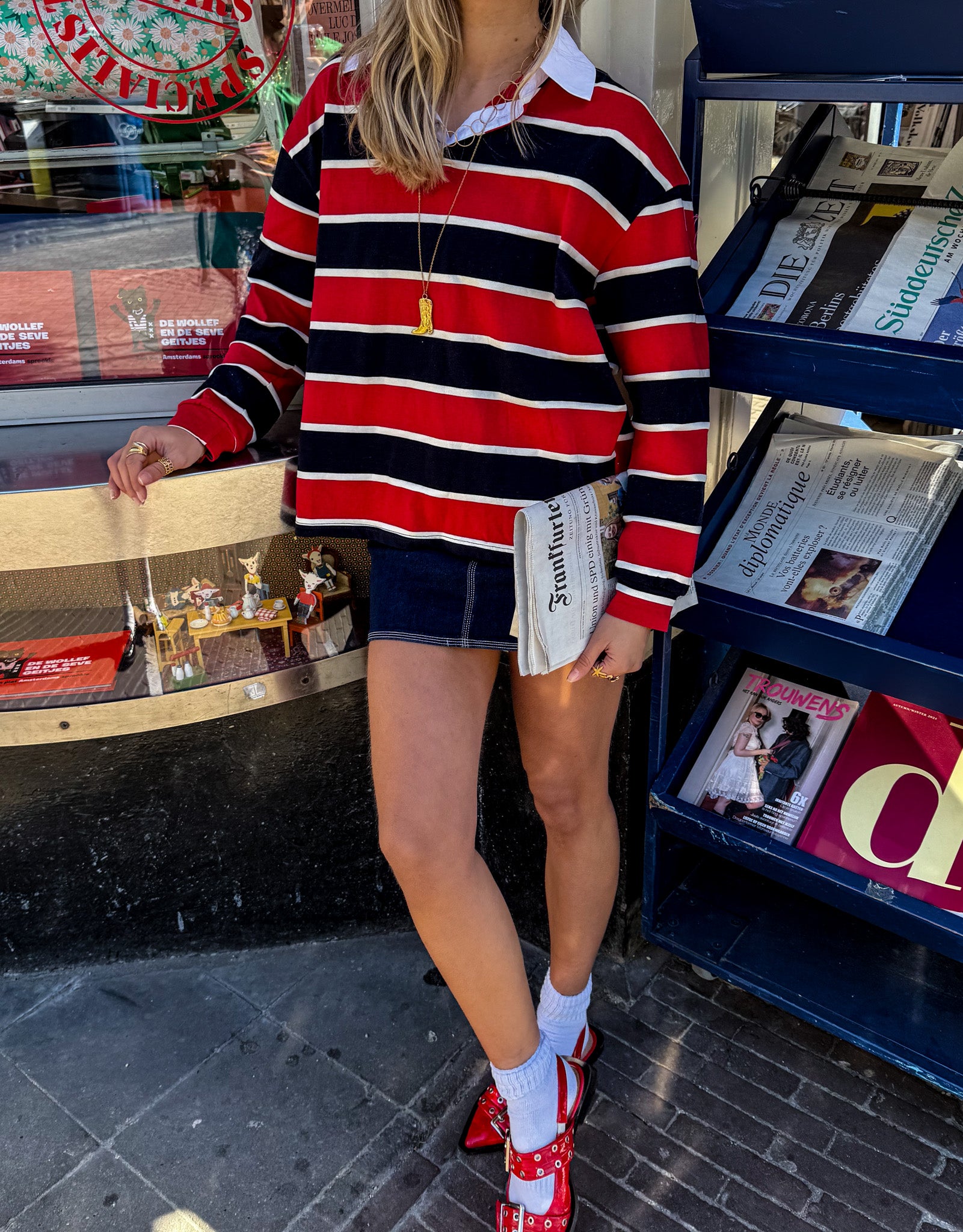 Polo Longsleeve Shirt Red