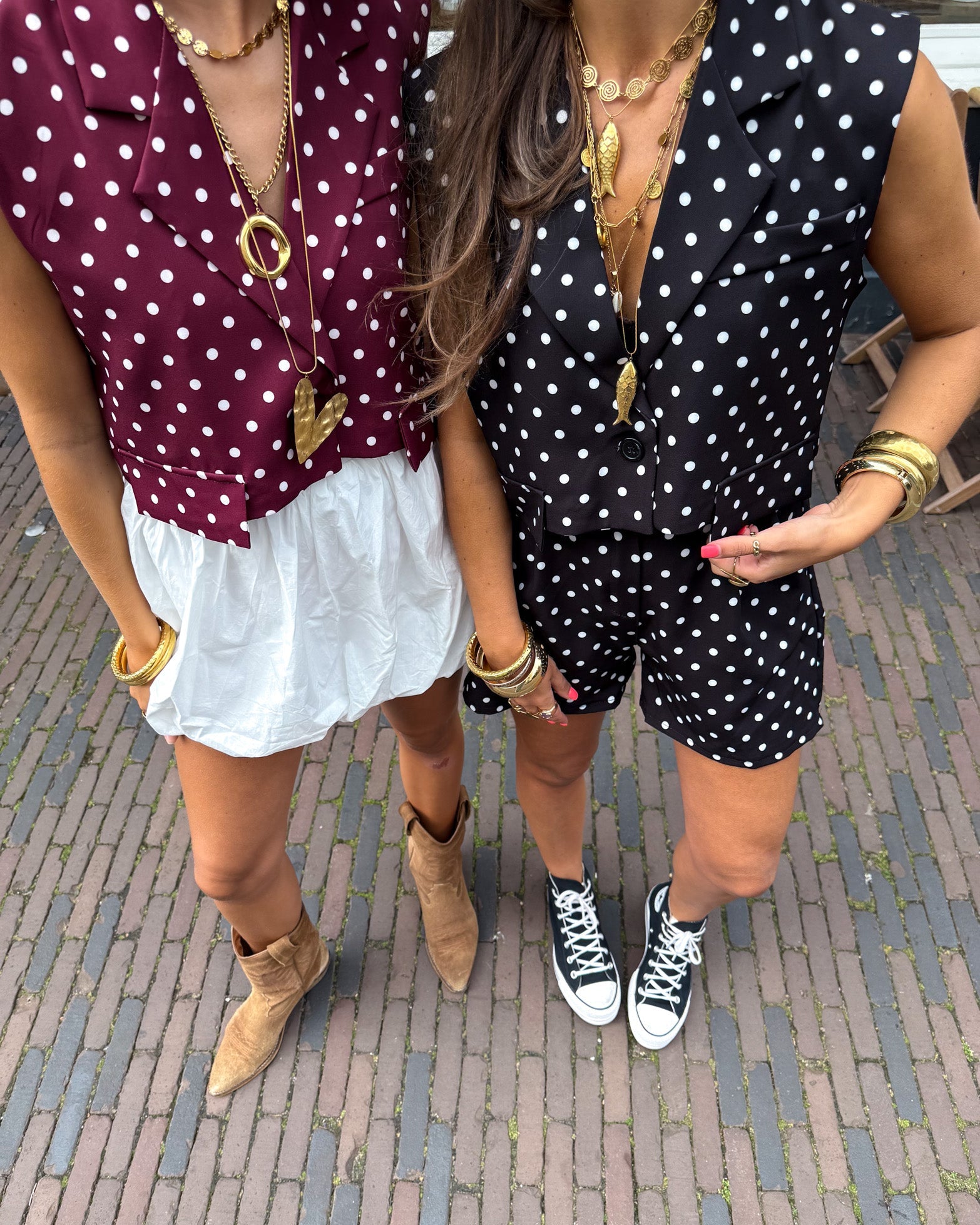 Pom Dots Gilet Black