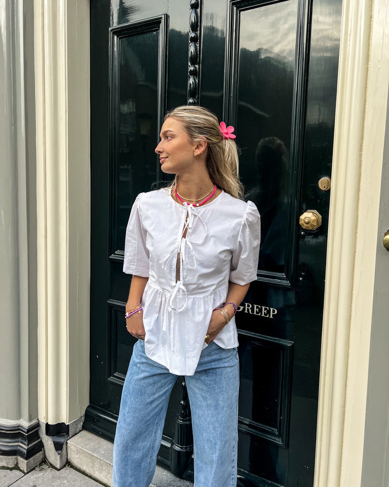Poplin Top White