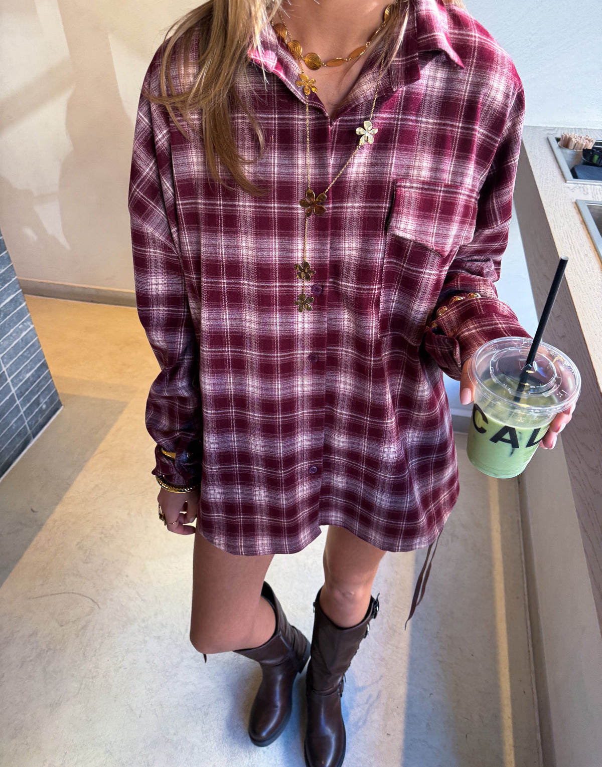 Presley Geruite Blouse Bordeaux