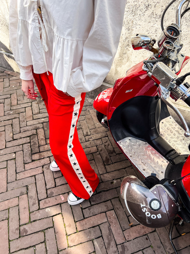 Star Joggings Pants | Red