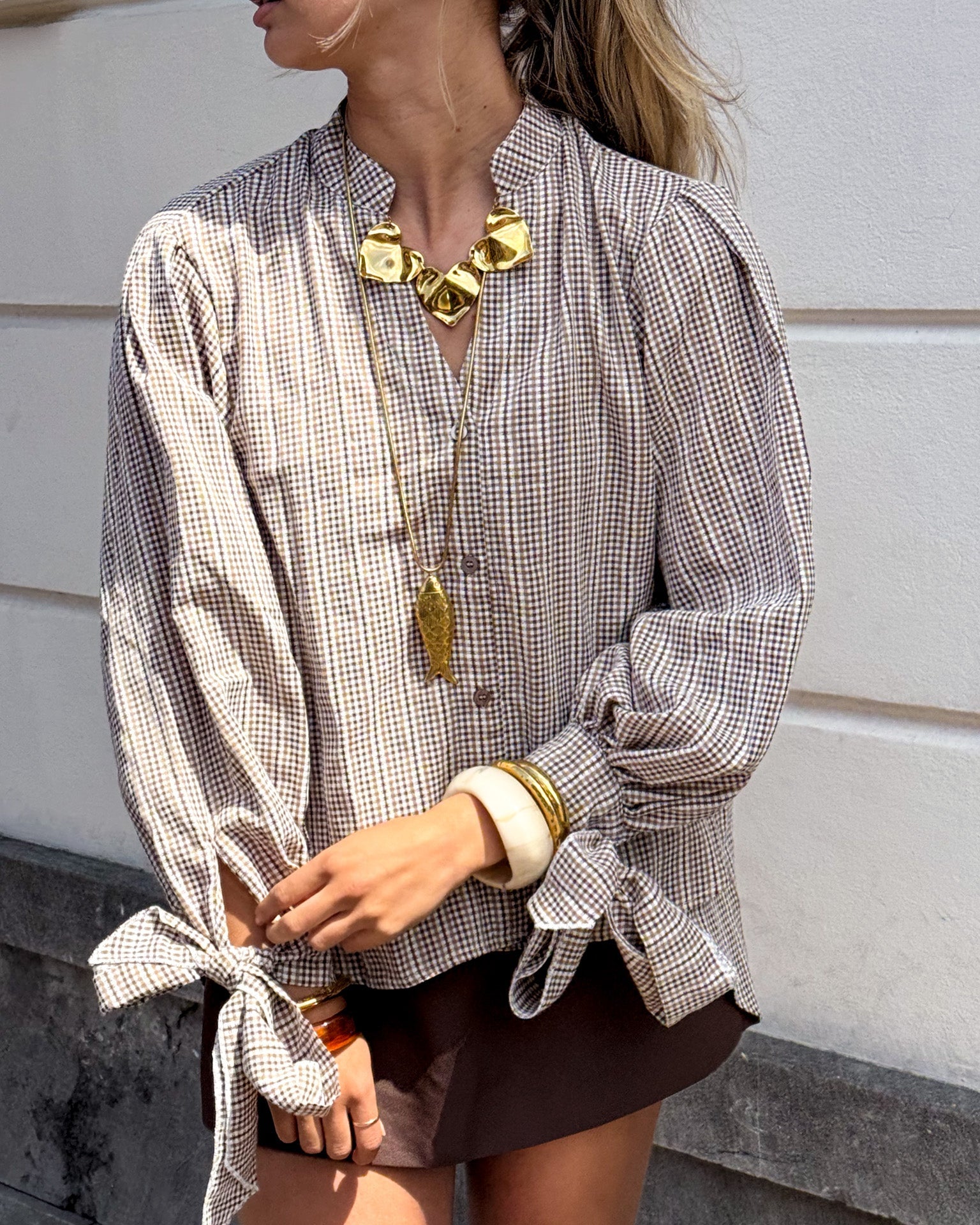 Reims Soft Blouse Brown