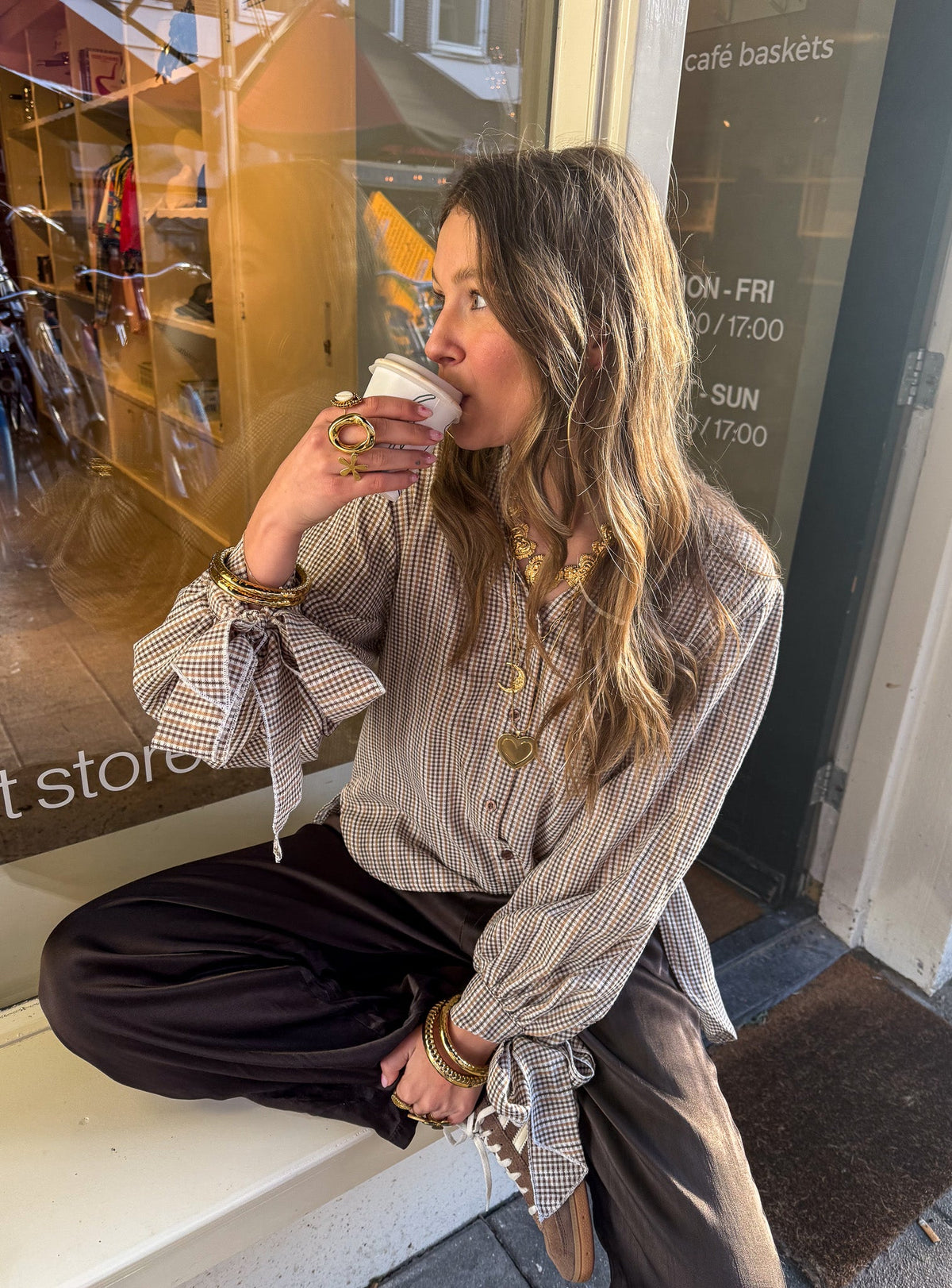 Reims Soft Blouse | Brown