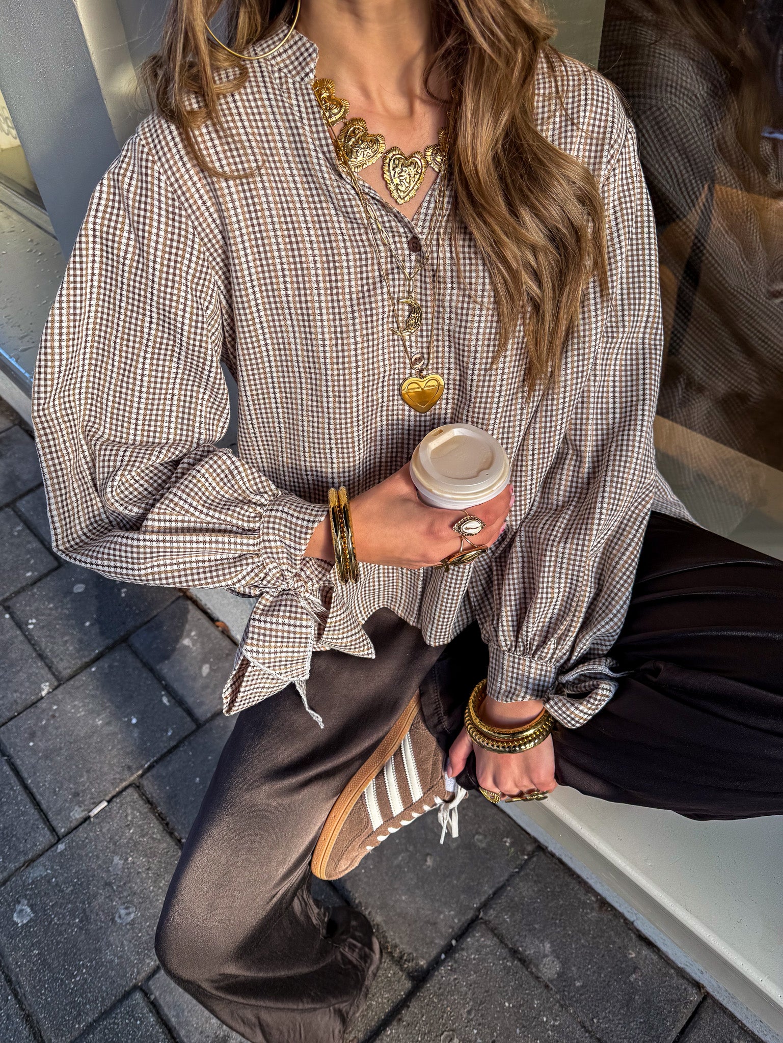 Reims Soft Blouse Bruin