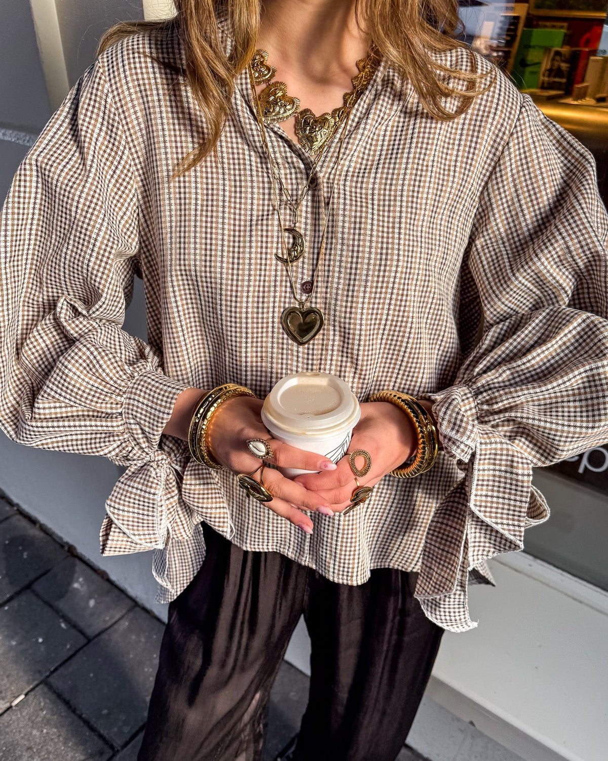 Reims Soft Blouse | Brown