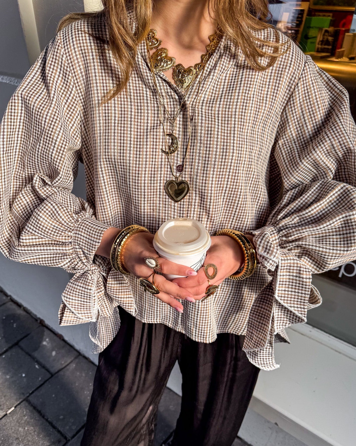 Reims Soft Blouse Brown