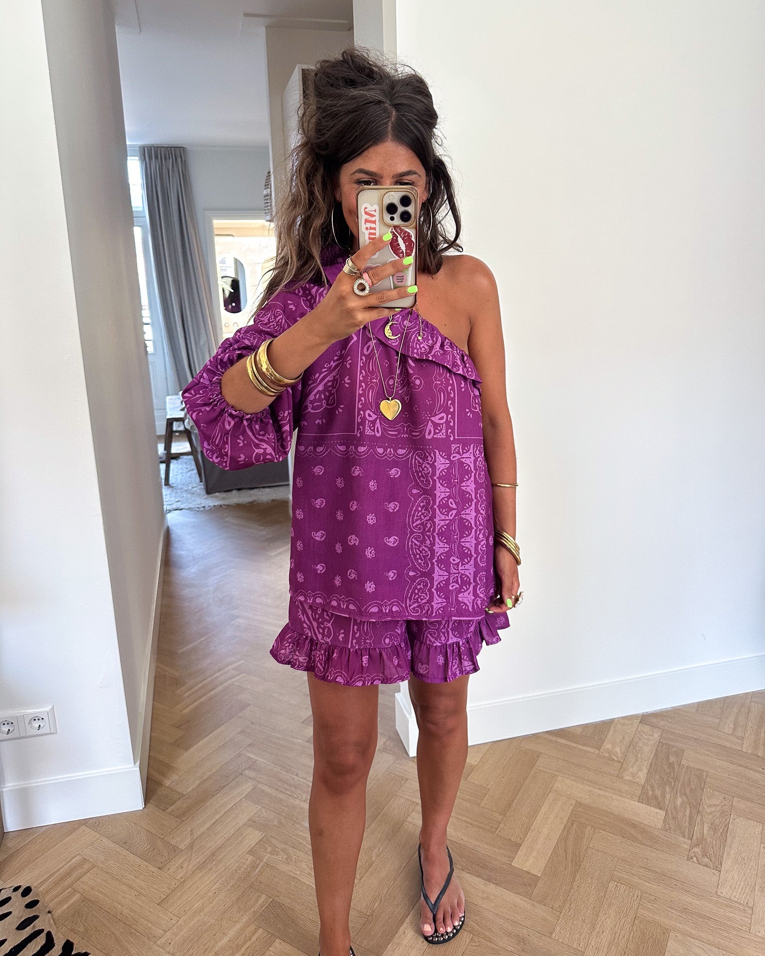 River One Shoulder Bandana Top