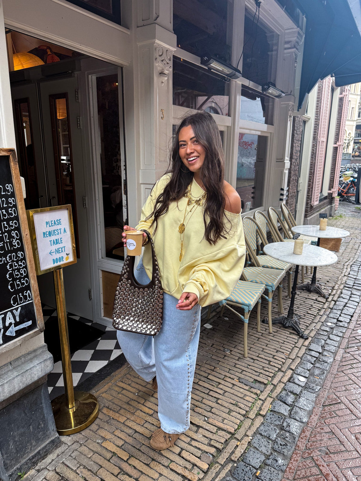 Riz Off Shoulder Trui | Lemon